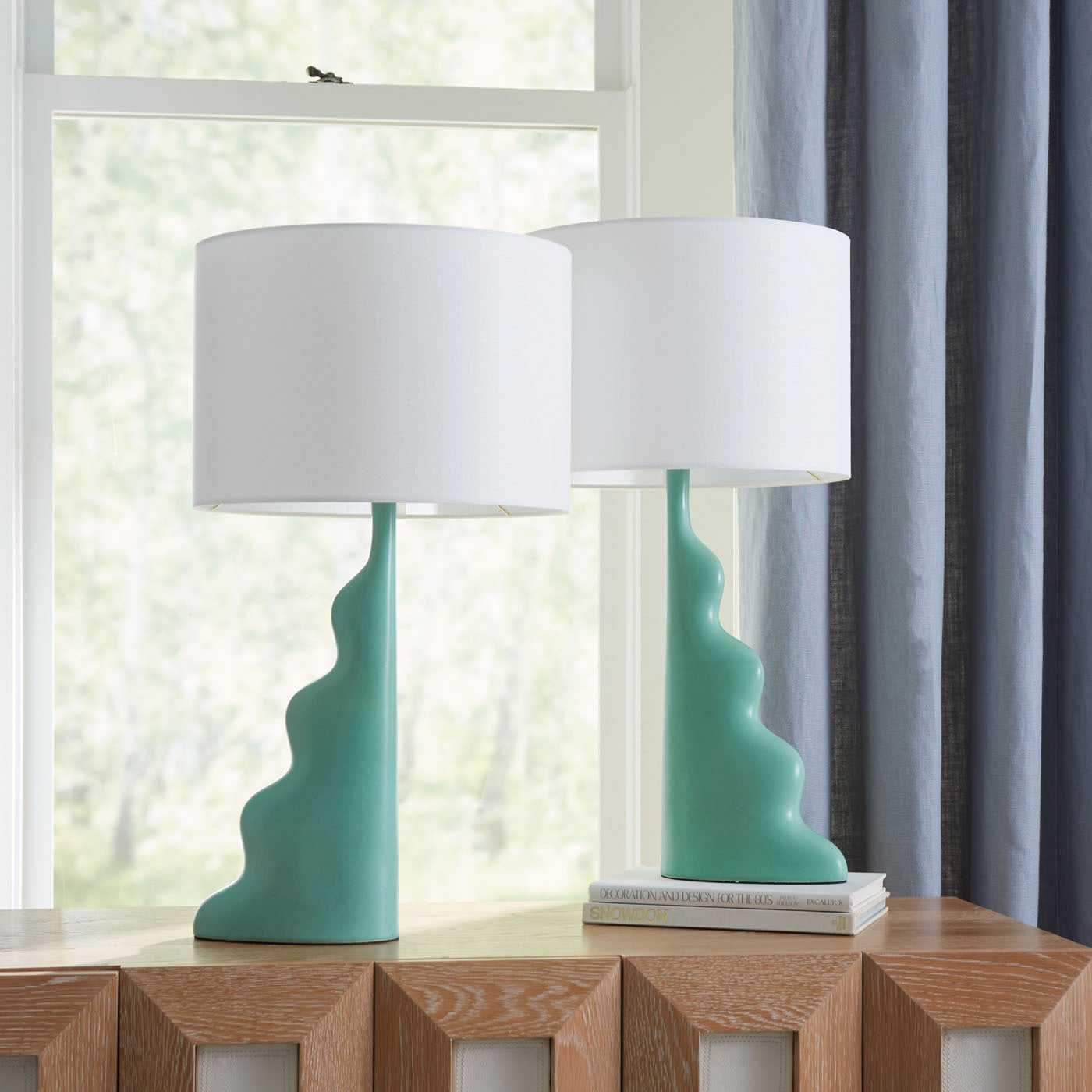 Modern Flow Table Lamp Set - 3-Pack LED Night Light for Bedroom, Living Room & Office - Soft Warm White Lighting for Relaxation & Reading