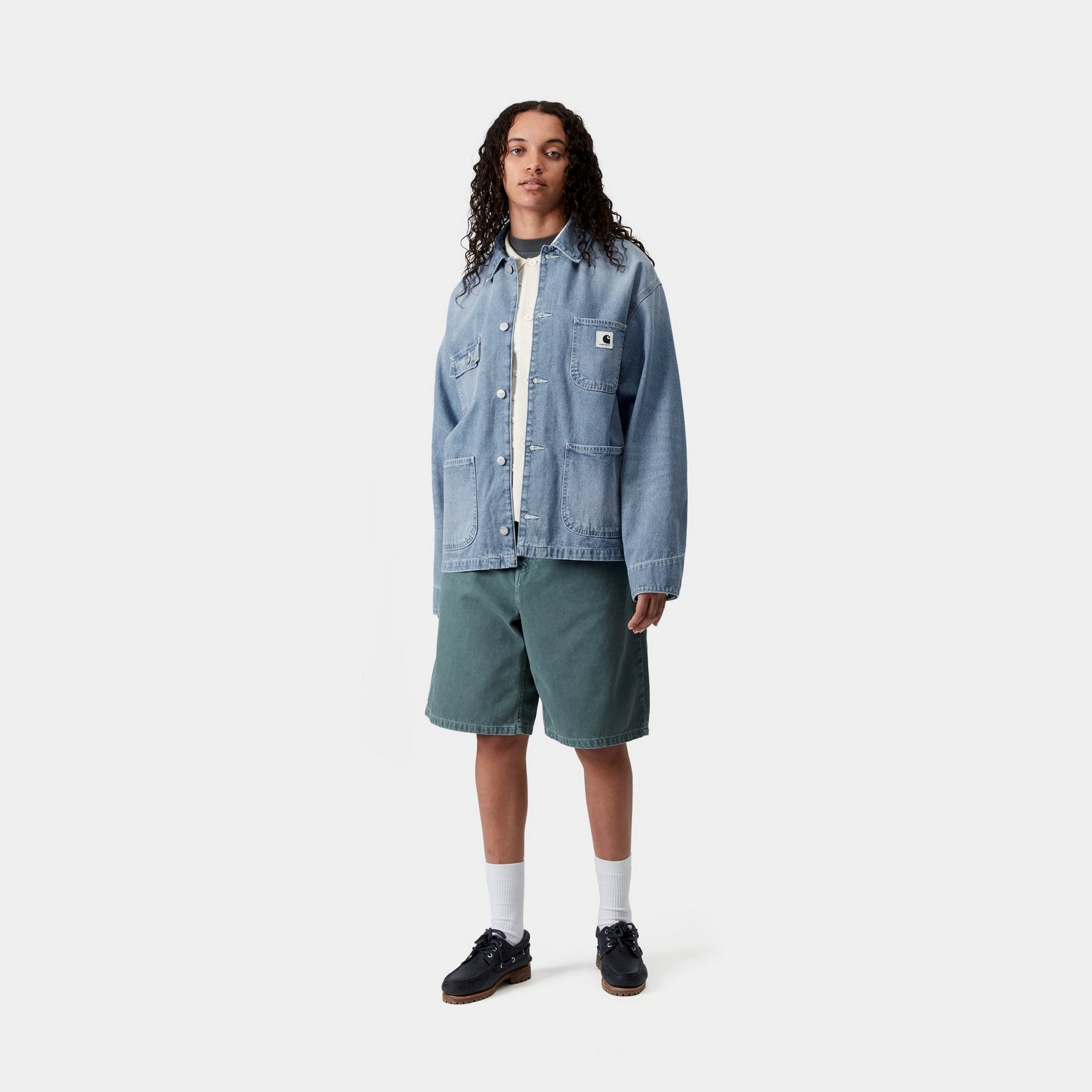 Women's OG Michigan Denim Jacket - Light Washed Blue Spring Coat | Casual Outerwear for Everyday Wear & Outdoor Activities