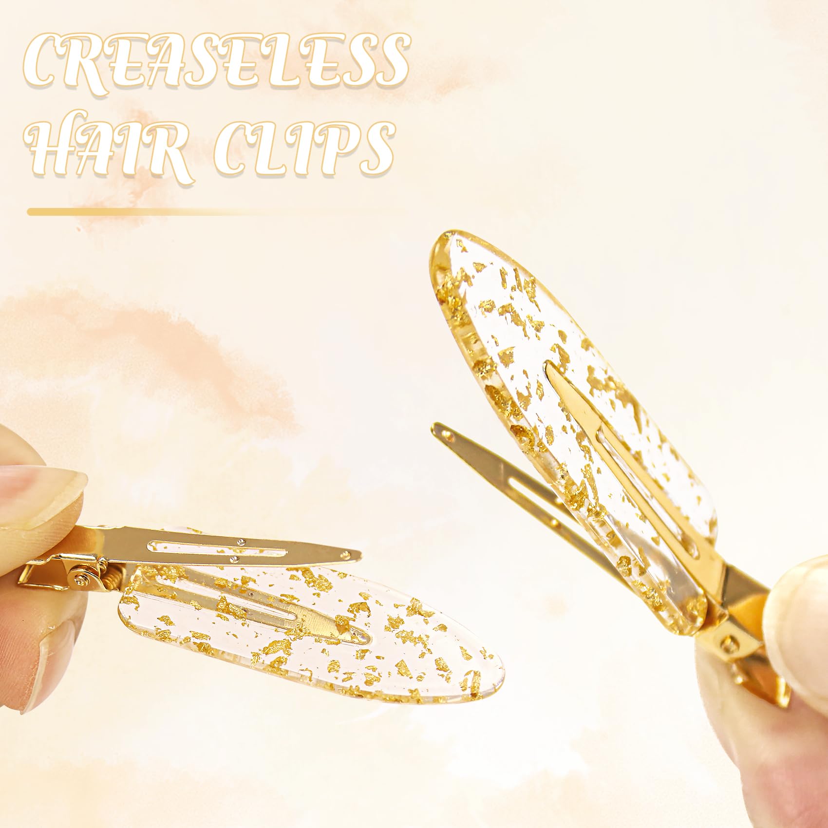 No Bend Glitter Hair Clips - Creaseless Setting for Bridesmaids, Weddings & Styling