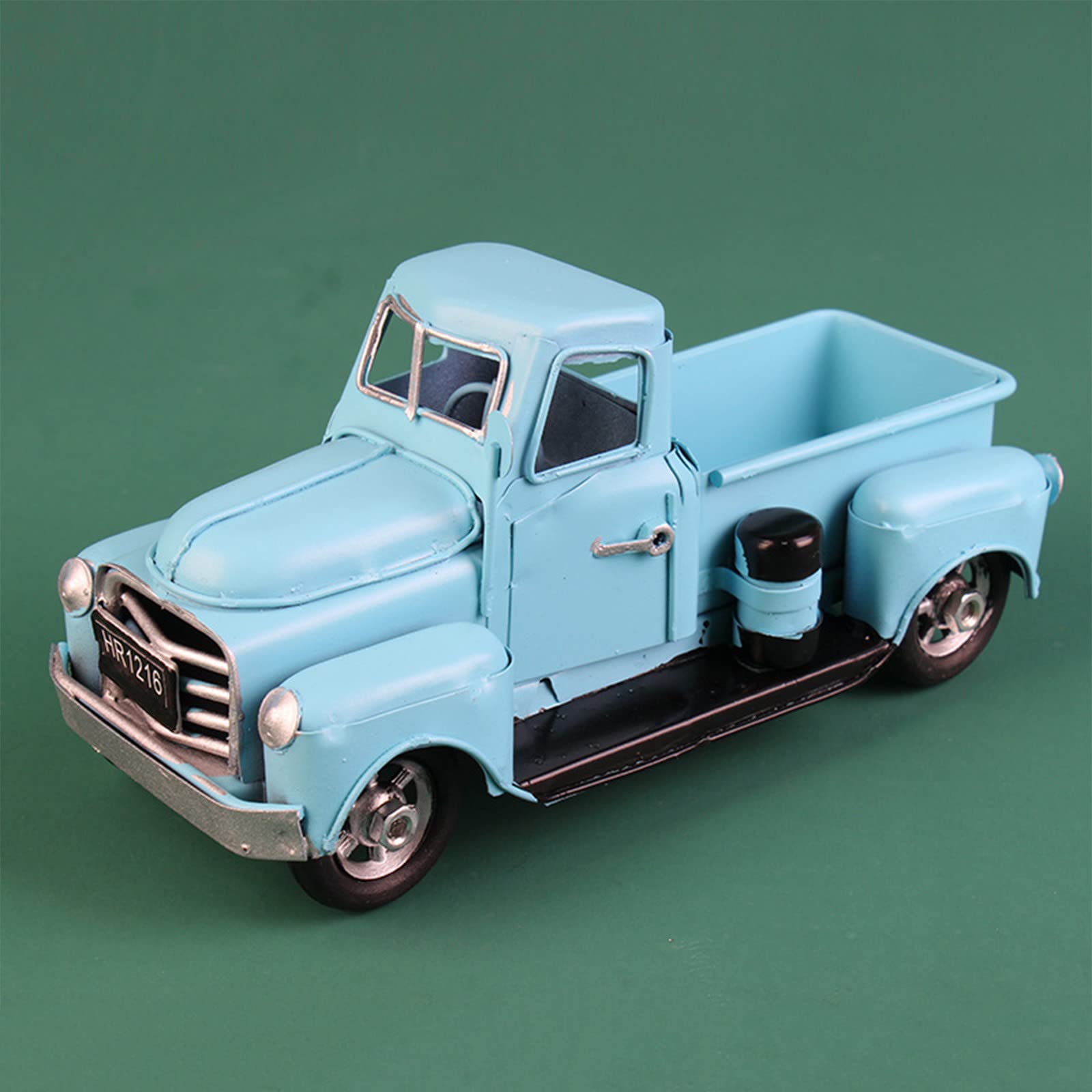 Vintage Red Truck Christmas Decor - Handcrafted Metal Farmhouse Tabletop Decoration | Holiday Home Décor, Gift Idea & Seasonal Centerpiece for Christmas Tree, Mantel or Dining Table Display