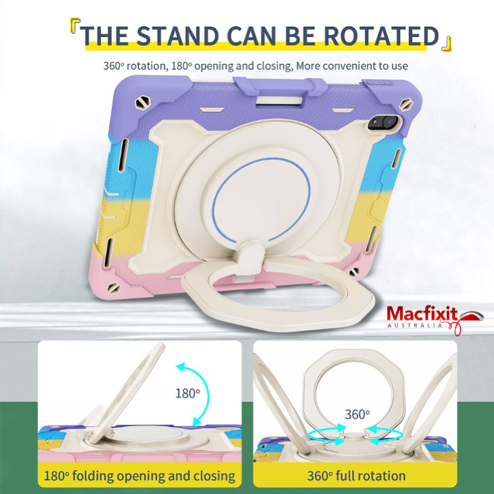 Shockproof Rotating Handle Case for iPad 10th Generation (2022) 10.9 Inch - 360° Swivel Stand with Grip Protection for Work, Travel & Home Use