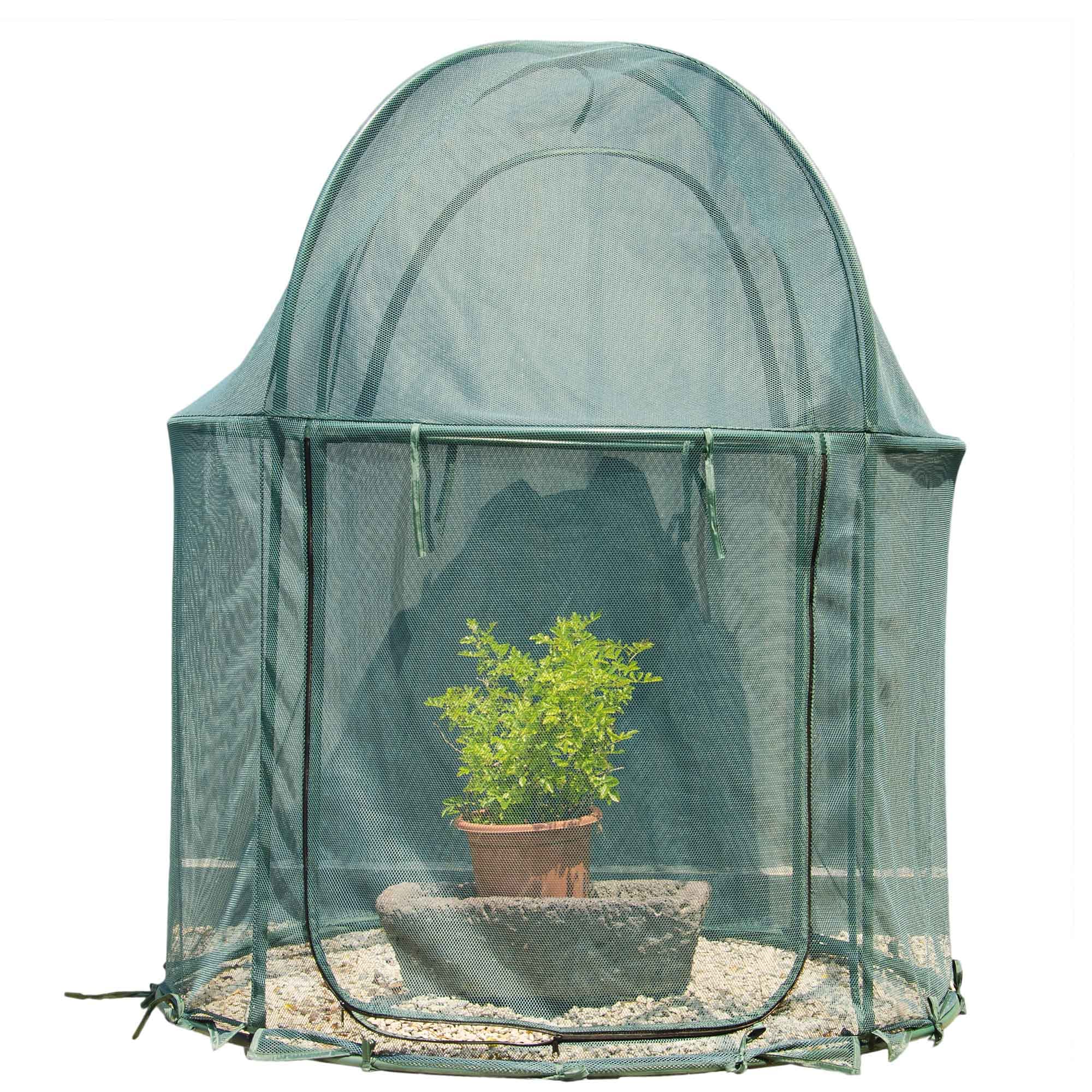 4'x4' Round Large Plant Mesh Cover - 4.9FT Tall Garden Netting Cage for Vegetables & Fruits | Durable Pest Protection | Perfect for Raised Beds, Greenhouses & Outdoor Gardening