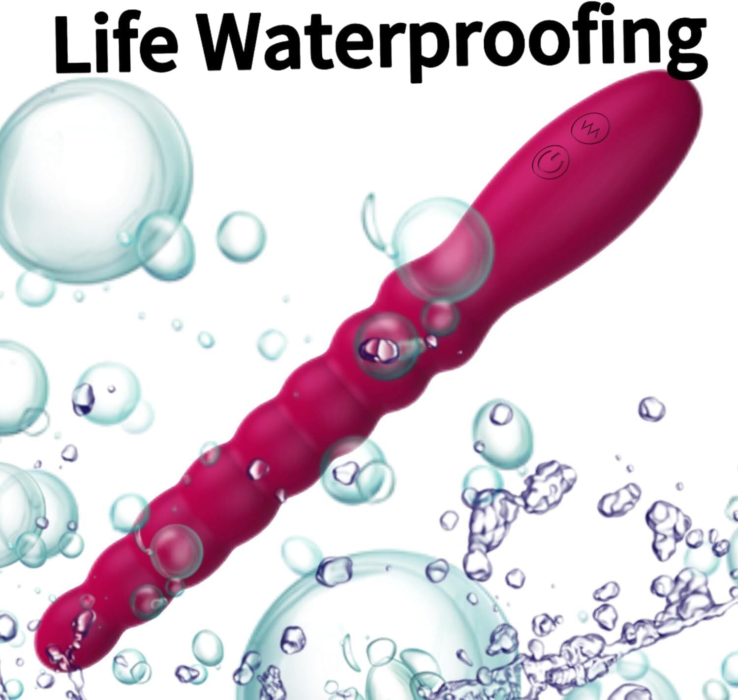 Rechargeable Vibrating Anal Beads Butt Plug - 10 Vibration Modes Prostate Massager & G-Spot Stimulator for Men & Women - Adult Sex Toy for Couples Pleasure & Solo Play (Red) - Perfect for Sensual Exploration & Intimate Bonding