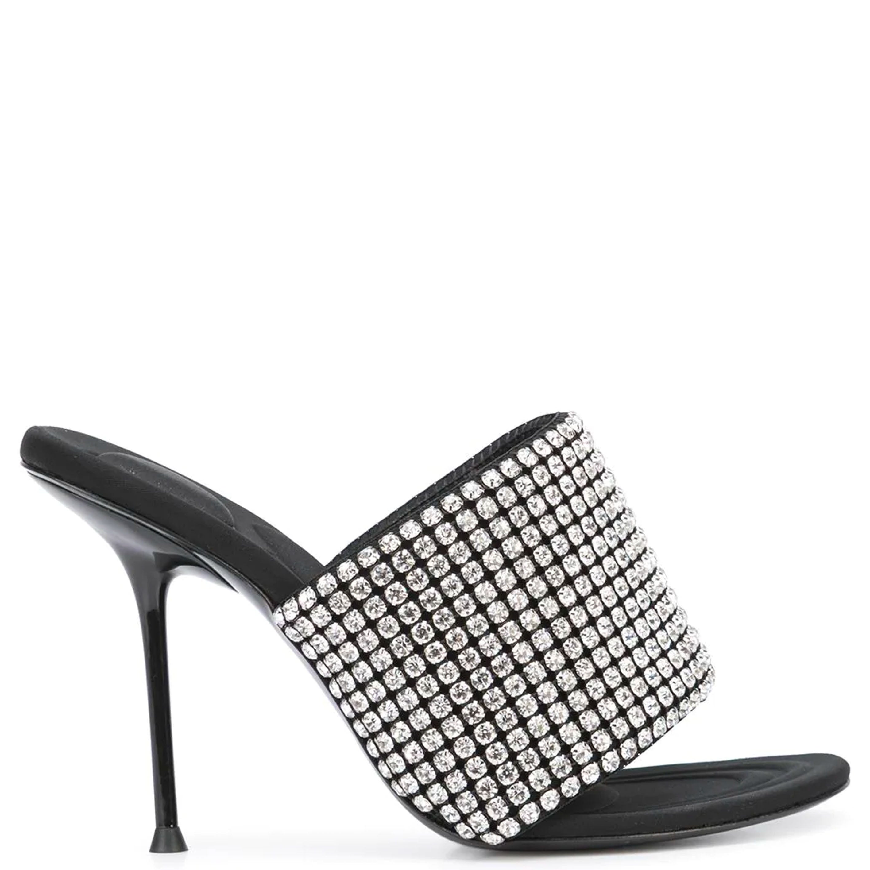 Sienna Crystal Slide Sandals for Women - Comfortable Summer Black Gladiator Sandals with Rhinestones | Perfect for Beach, Pool Party, and Casual Outings