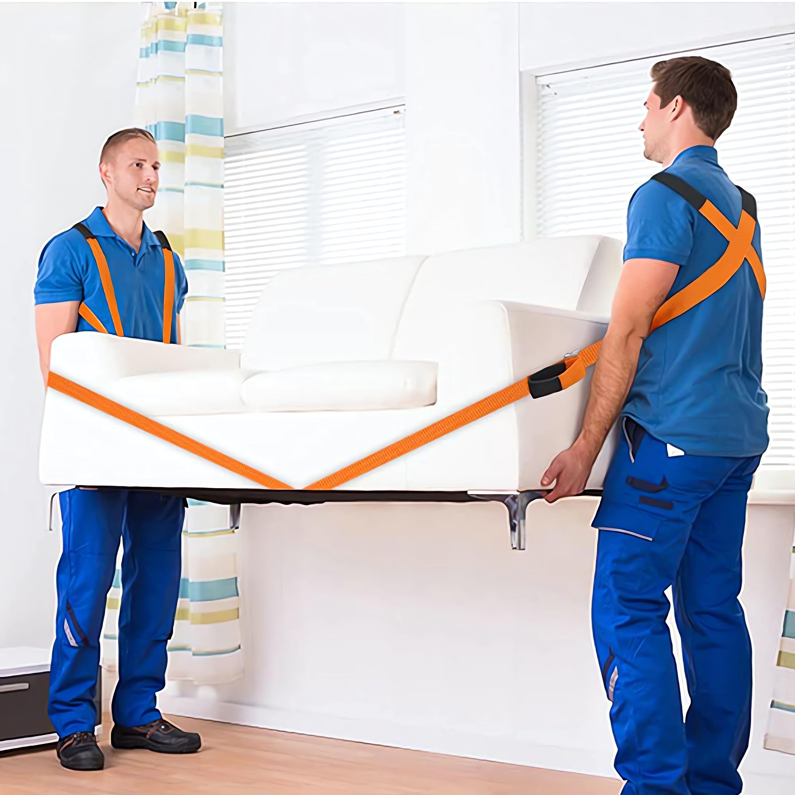 Adjustable Moving Straps for 2 People - Heavy Duty Furniture Lifting & Moving System - Shoulder Support for Furniture, Appliances, Mattresses - Holds Up to 800 lbs - Perfect for Home Moves, Warehouse Relocations & DIY Projects