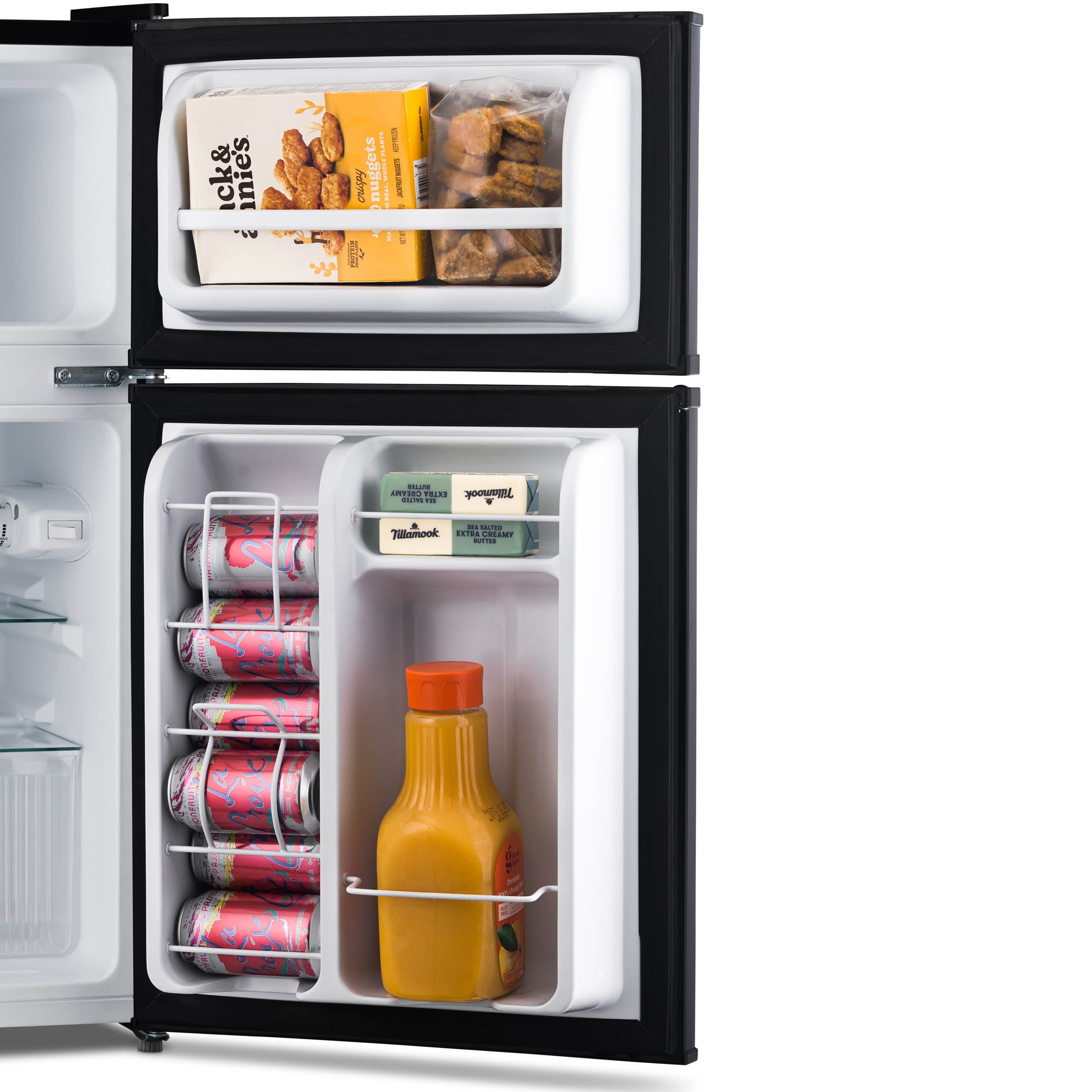 Newair® 3.1 Cu. Ft. Compact Mini Fridge with Freezer - Energy Efficient Black Refrigerator for Bedroom, Office, Dorm & Small Spaces - Perfect for Drinks, Snacks & Beauty Products Storage
