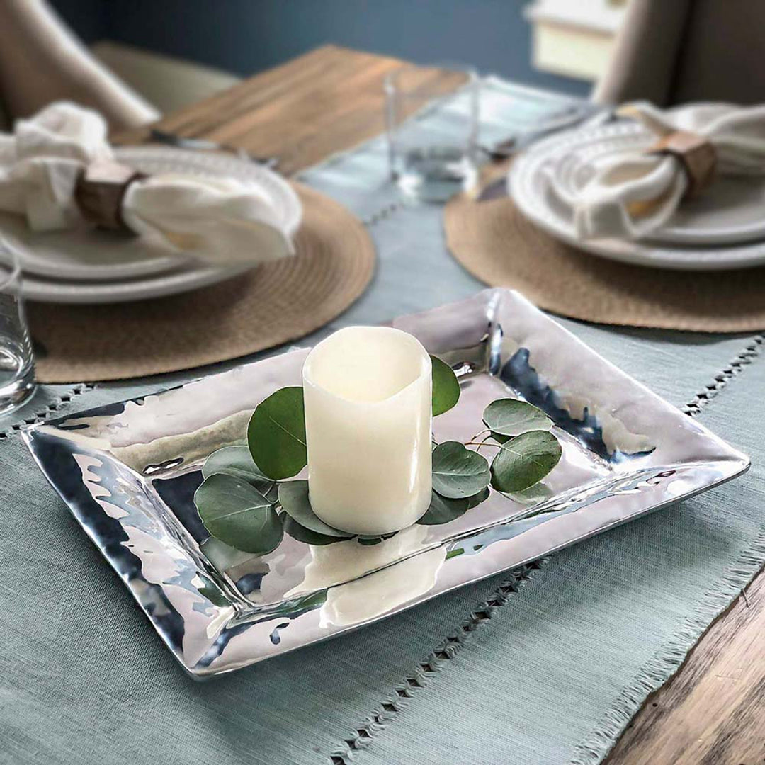 Beatriz Ball SOHO Rectangular Medium Serving Platter - Elegant Entertaining & Dinner Party Tray for Appetizers, Cheese, and Charcuterie