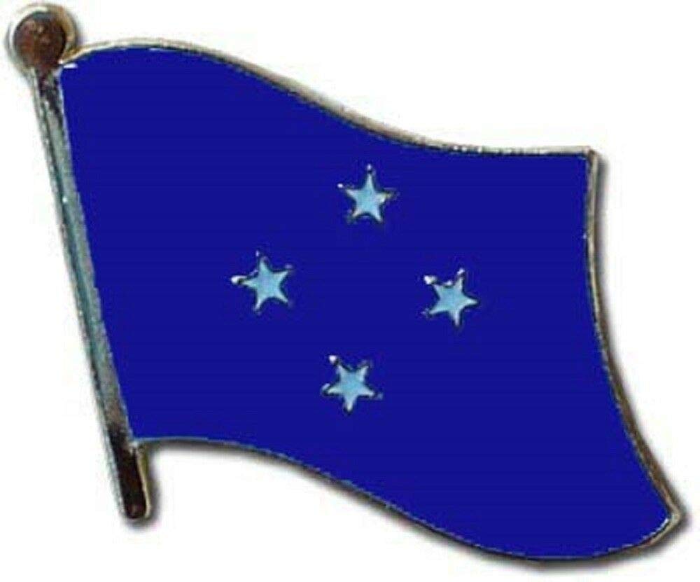Micronesia Country Flag Lapel Pins for Bike Hats - Pack of 24 Motorcycle Accessories & Clothing Studs - Perfect for Biker Gear, Caps, Jackets & Patriotic Events