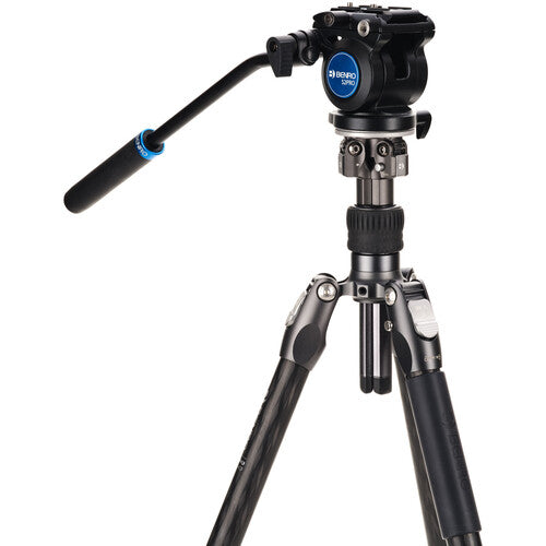 Benro Kingpod CF 2 Series 4-Section Carbon Fiber Tripod with FS36PRO Hybrid Head - Professional Photography & Videography Support for Outdoor Shooting