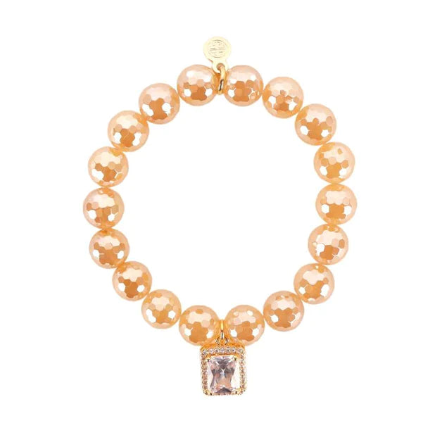 BuDhaGirl Celeste Bracelet in Champagne Gold - Elegant Adjustable Bangle for Women | Perfect for Everyday Wear, Office & Special Occasions