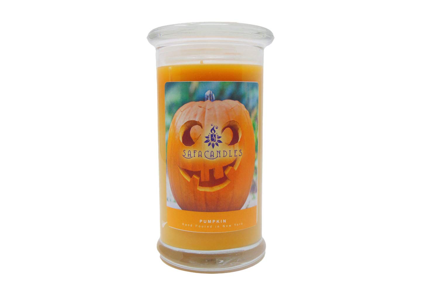 Safa Scented Candles - Large 17.5oz Jar Candle, Pumpkin Spice Air Freshener, Long-Lasting Fragrance for Home, Office & Relaxation