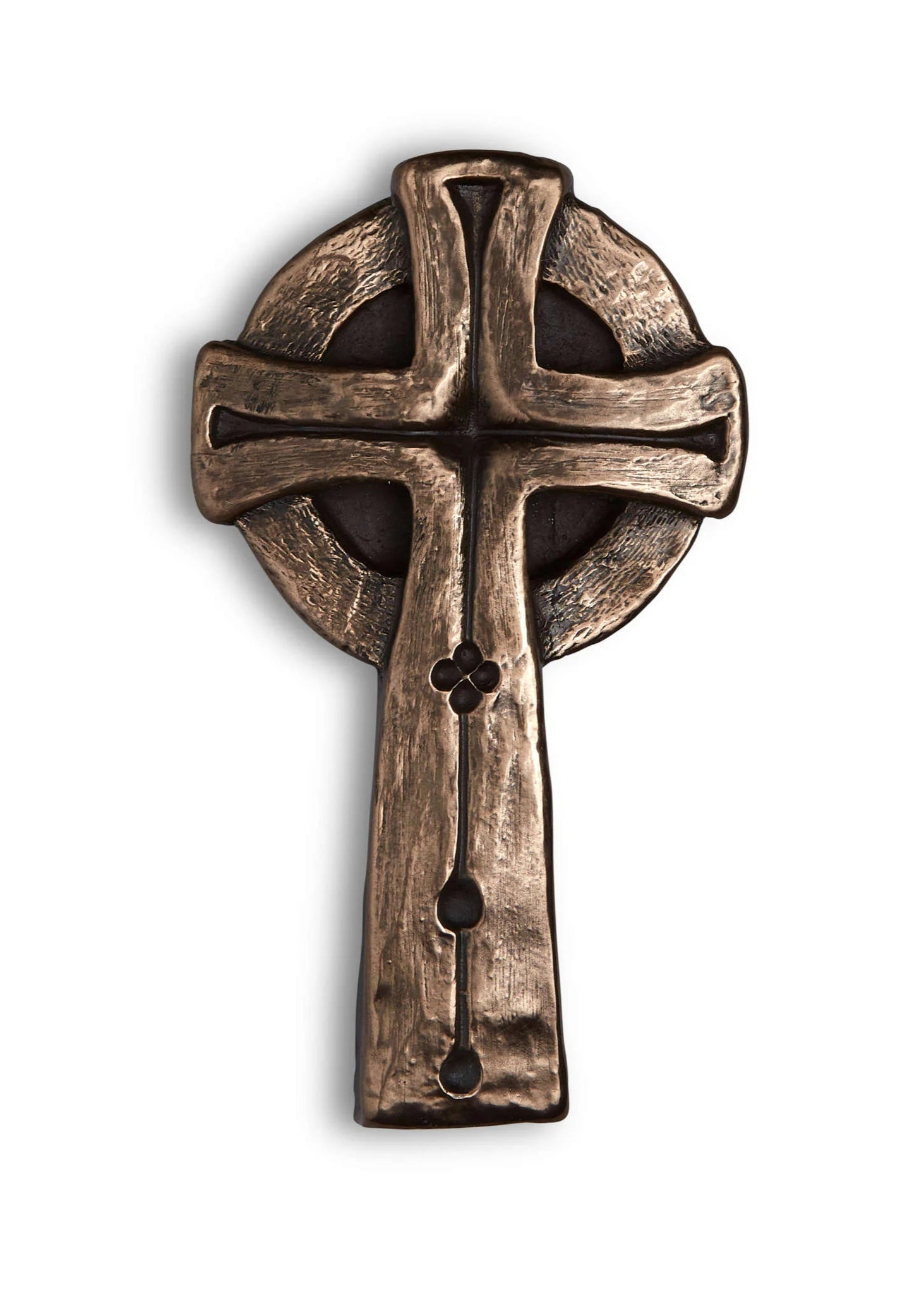 Bronze Glendalough Celtic Cross Wall Plaque - Handcrafted Irish Home Decor for Living Room, Bedroom & Office | Spiritual Gift for St. Patrick's Day & Housewarming
