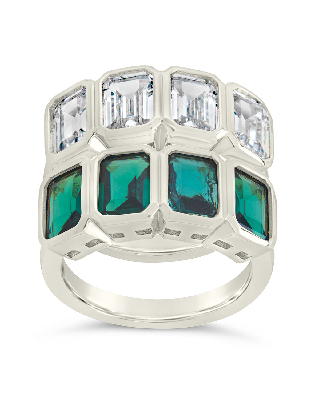 Harlen Bezel CZ Ring Set for Women - Cubic Zirconia Fashion Jewelry - Elegant Wedding, Engagement, Party & Everyday Wear