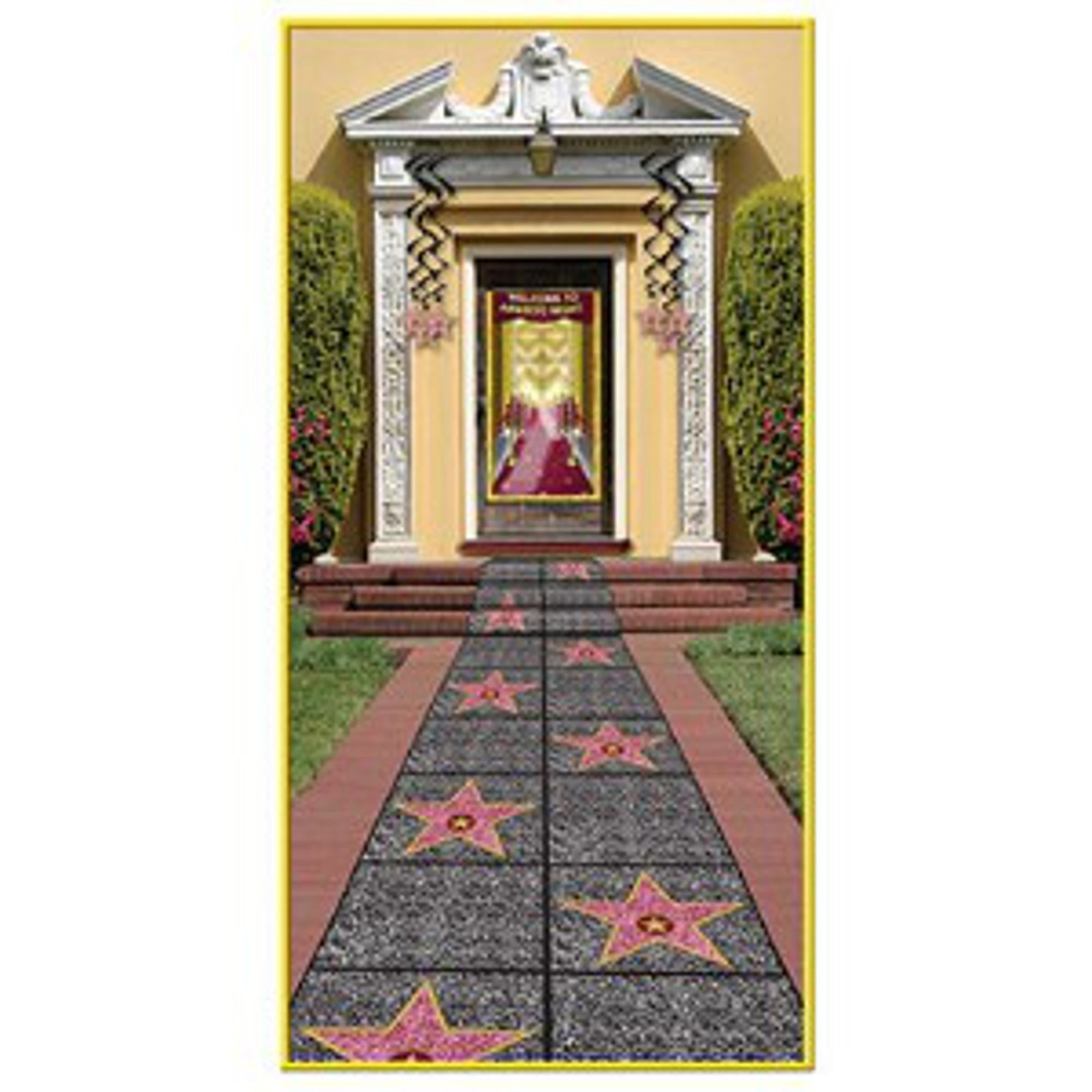 24x10 Inch Star Printed Polyester Runner Rug - Non-Slip Kitchen Hallway Entryway Carpet for Home Decor