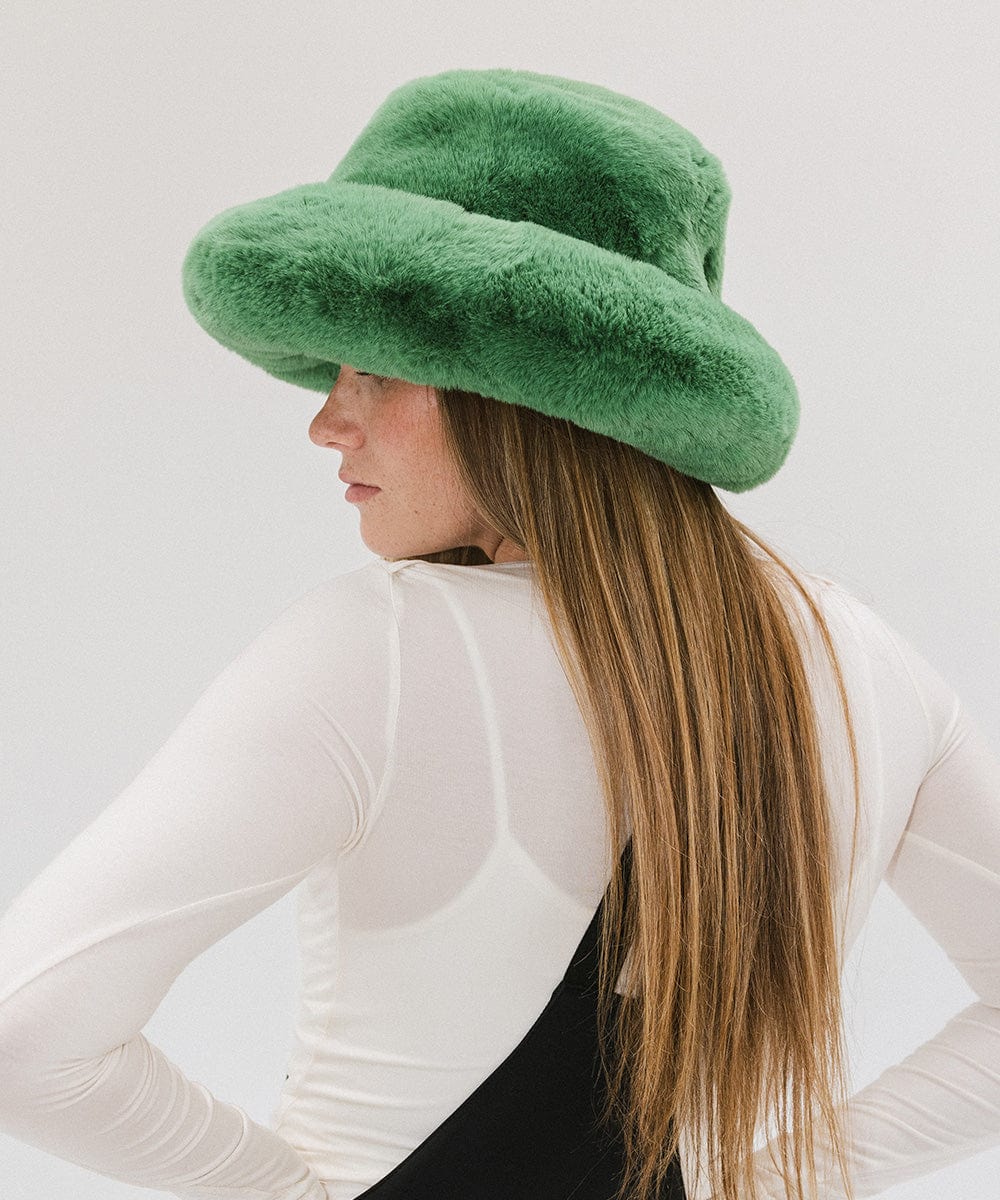 Parker Faux Fur Bucket Hat for Women - Winter Warm Fashion Beanie with Ear Flaps - Perfect for Outdoor Activities, Skiing & Snowboarding
