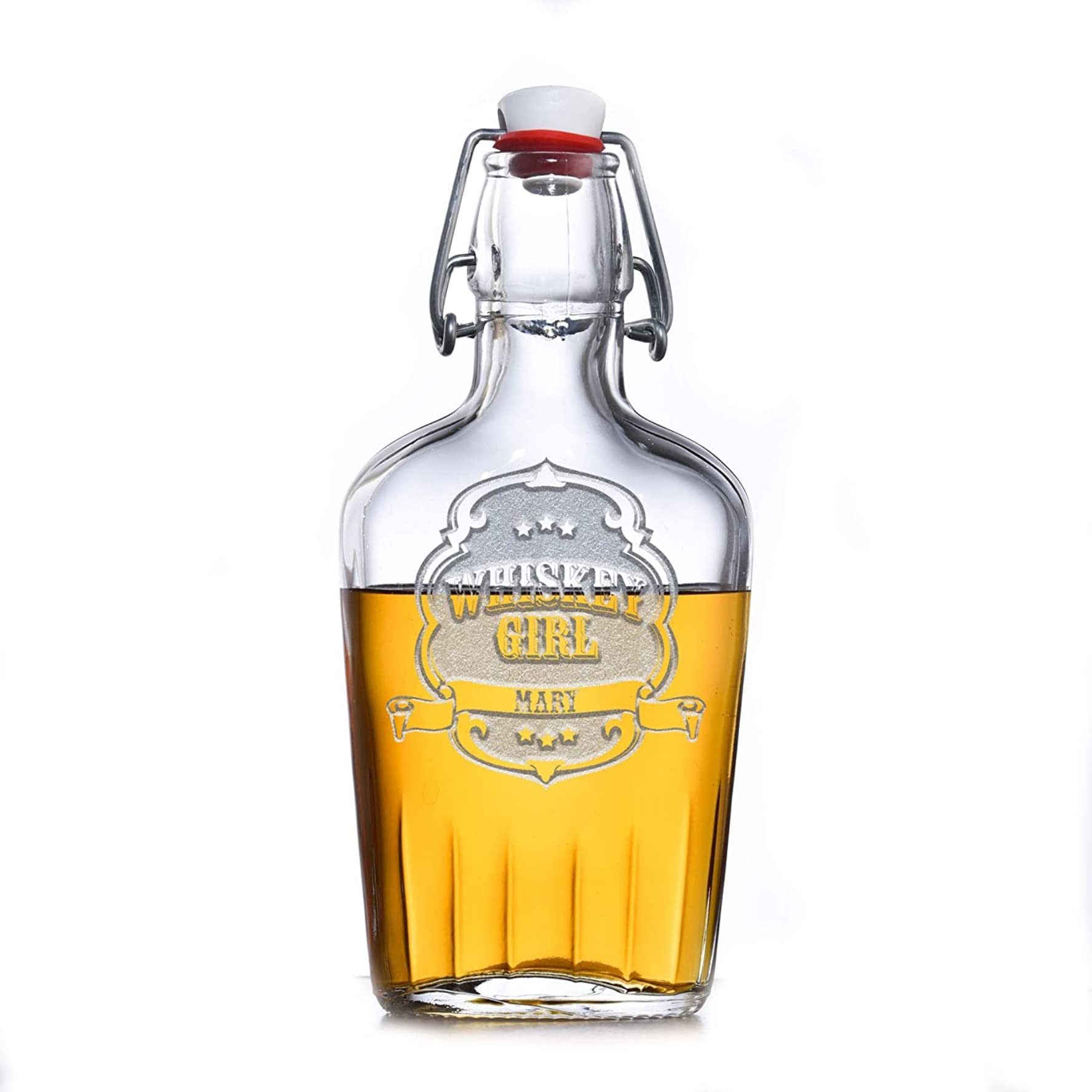 **Personalized Whiskey Flask Set for Women - Engraved Stainless Steel Bourbon & Scotch Flasks (Set of 4) - Perfect for Gifts, Bachelorette Parties & Outdoor Adventures**