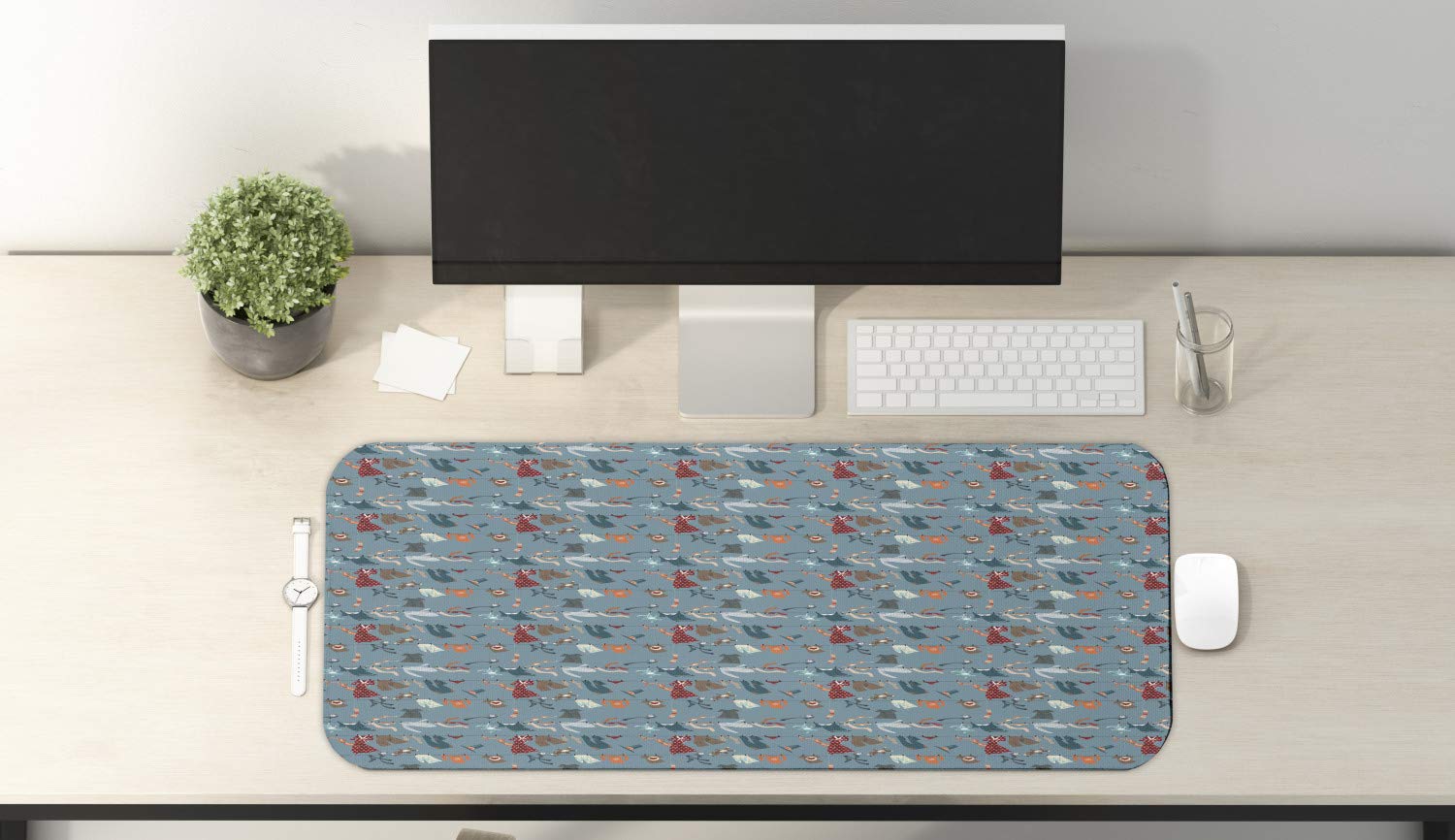 Ambesonne Fashion Computer Mouse Pad - Non-Slip Rubber Gaming Mousepad (31
