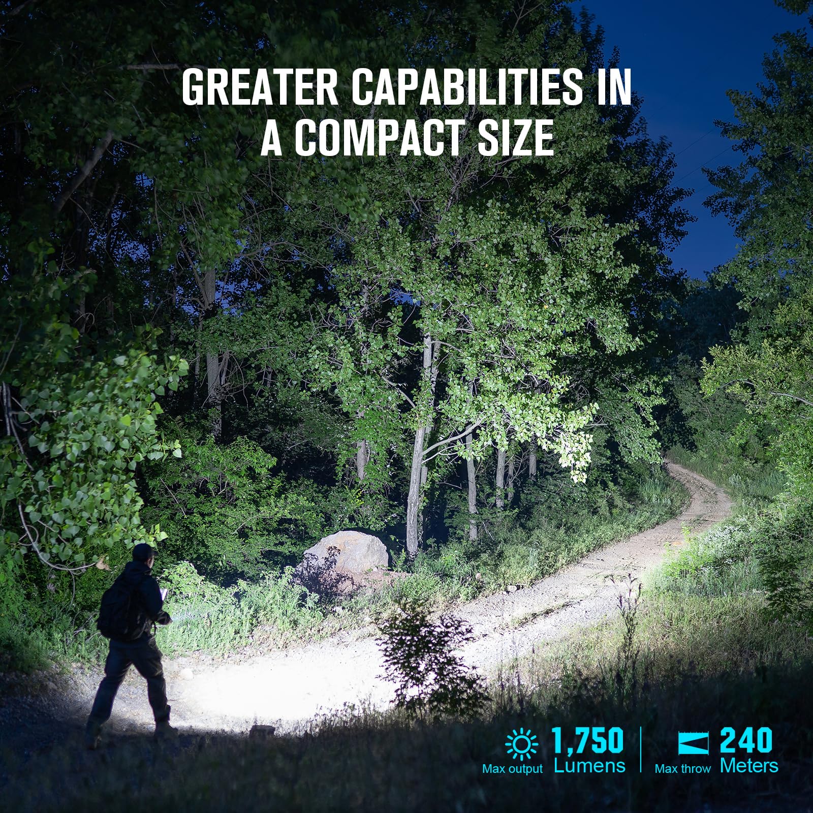 Olight Warrior Mini3 Tactical Flashlight 1750 Lumens - Compact Rechargeable EDC Light with MCC3 Charger & Upgraded Tail Cap | Perfect for Outdoor Adventures, Emergency Preparedness, Security Work, Camping & Hiking Gear (Desert Tan)