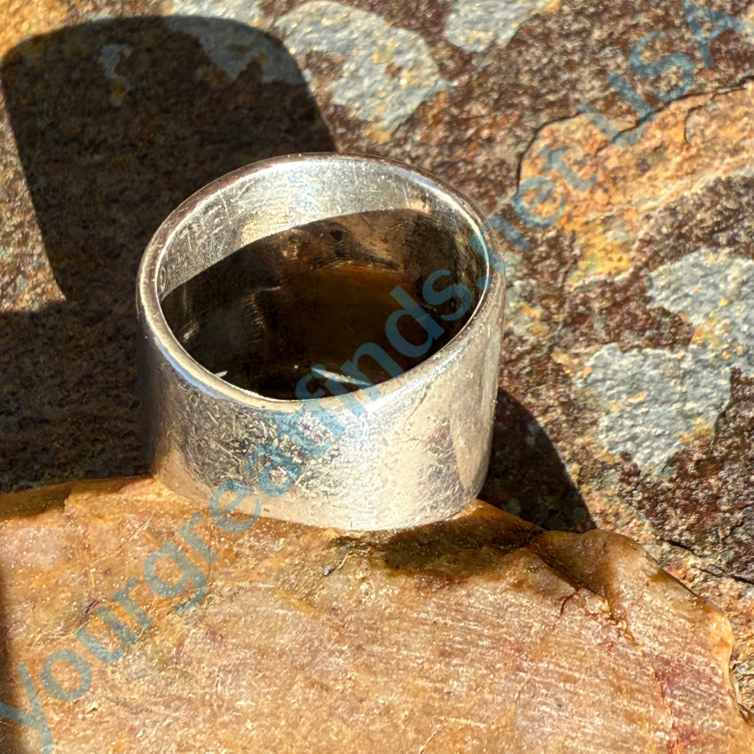 Sterling Silver Artisan Dove Wide Band Ring - Size 5.75 - Handcrafted Jewelry for Women - Perfect for Weddings, Anniversaries & Everyday Elegance