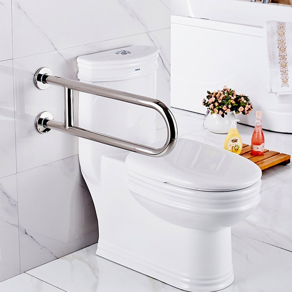 Stainless Steel Grab Bar Handrails for Toilet, Bathtub & Shower - 304 Stainless Steel Safety Handle with Non-Slip Grip - Bathroom Assist Rail for Elderly & Disabled - Perfect for Wet Areas, Hospitals & Home Safety