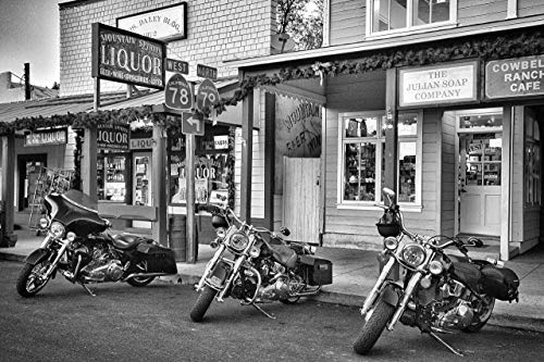 Harley Davidson Wall Art - Vintage Motorcycle Decor for Men, Unique Biker Gift for Dad & Husband, Man Cave & Garage Decor - Perfect for Motorcycle Enthusiasts & Home Office