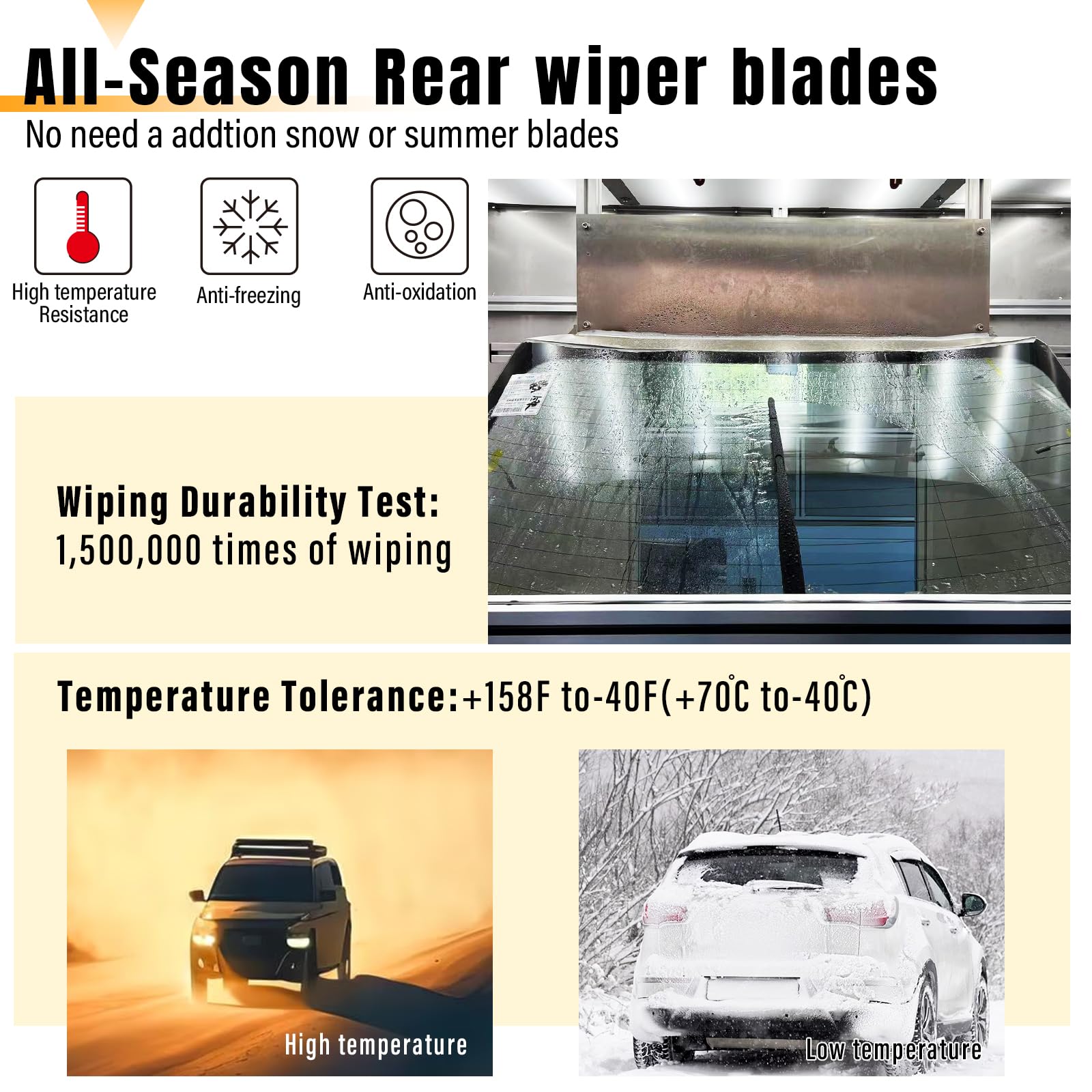 AUTOBOO 10 Inch Rear Wiper Blade Replacement for Mitsubishi Outlander Sport 2021-2011, Honda HR-V 2022-2016, Nissan Leaf, Infiniti QX80 QX56 - High Quality OEM Fit Windshield Wiper Blade (Pack of 1) - Perfect for Rainy Weather and Winter Driving Conditions