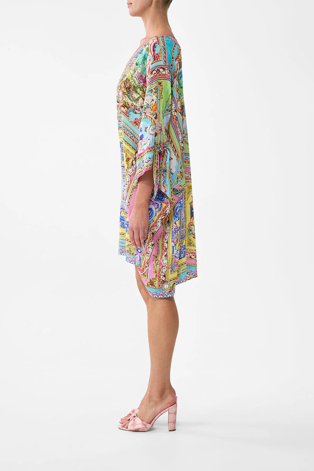 Stylish Short Sleeve V Neck Kaftan Dress - Flowy Summer Boho Maxi Dress for Women | Perfect for Beach Vacations, Pool Parties & Casual Outings