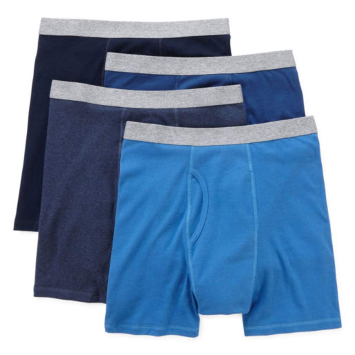 Stafford 4 Pack Men's Big & Tall Cotton Boxer Briefs - Soft Breathable Underwear for All-Day Comfort | Work, Gym & Casual Wear