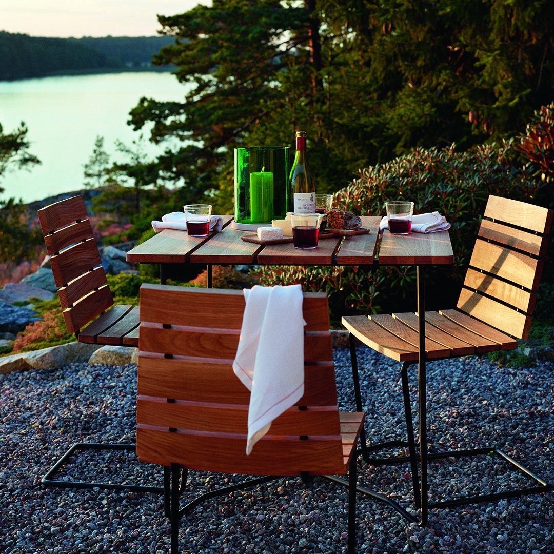 Lindblom Grinda Chair - Premium Outdoor Dining Chairs for Patio, Garden & Backyard by Skargaarden | Weather-Resistant Teak Wood Furniture for Al Fresco Dining & Entertaining