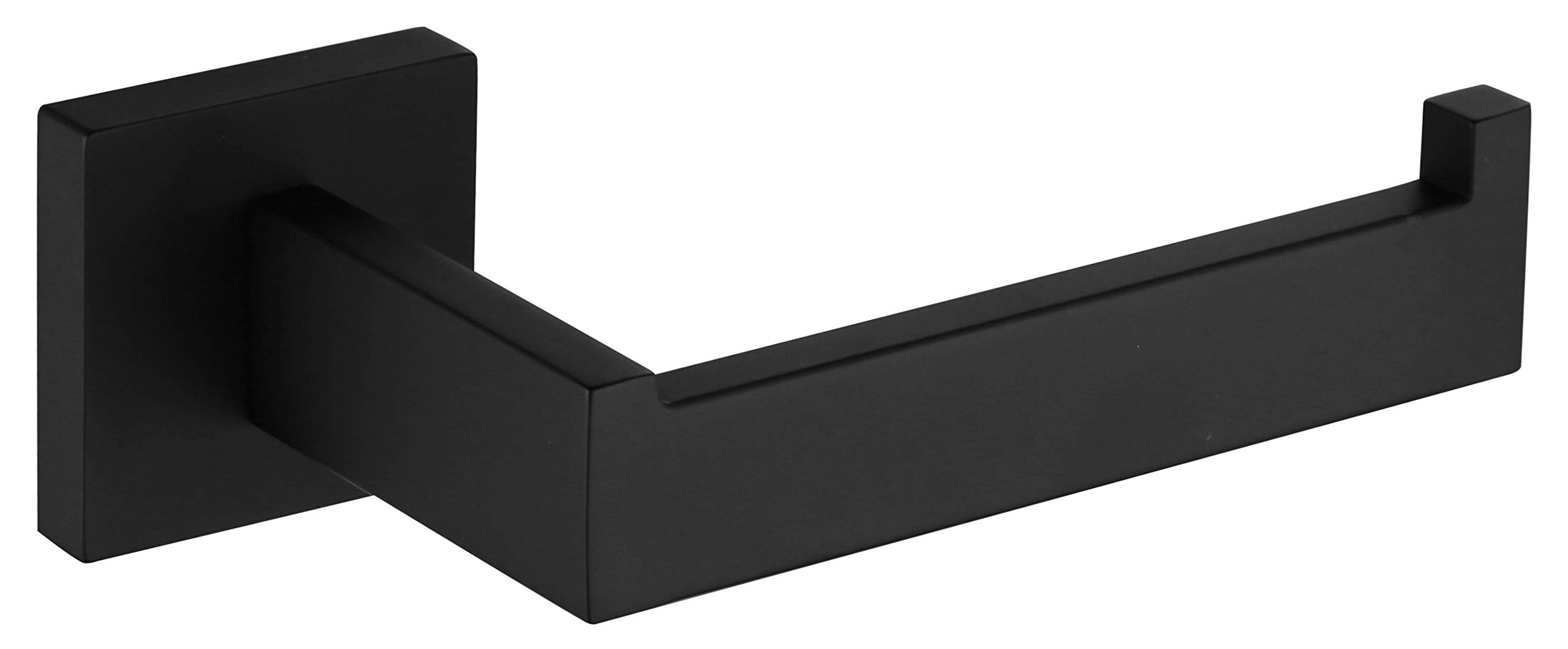 Classic Matte Black Wall Mounted Stainless Steel Toilet Paper Holder - Rustproof SUS 304 Bathroom Tissue Roll Dispenser for Modern Home & Office Restrooms