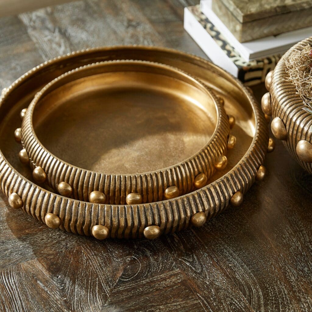Cyan Design 11697 Batten Bowl - Antique Brass Decorative Bowl for Home Decor, Centerpiece, Tabletop Display, and Gift Giving