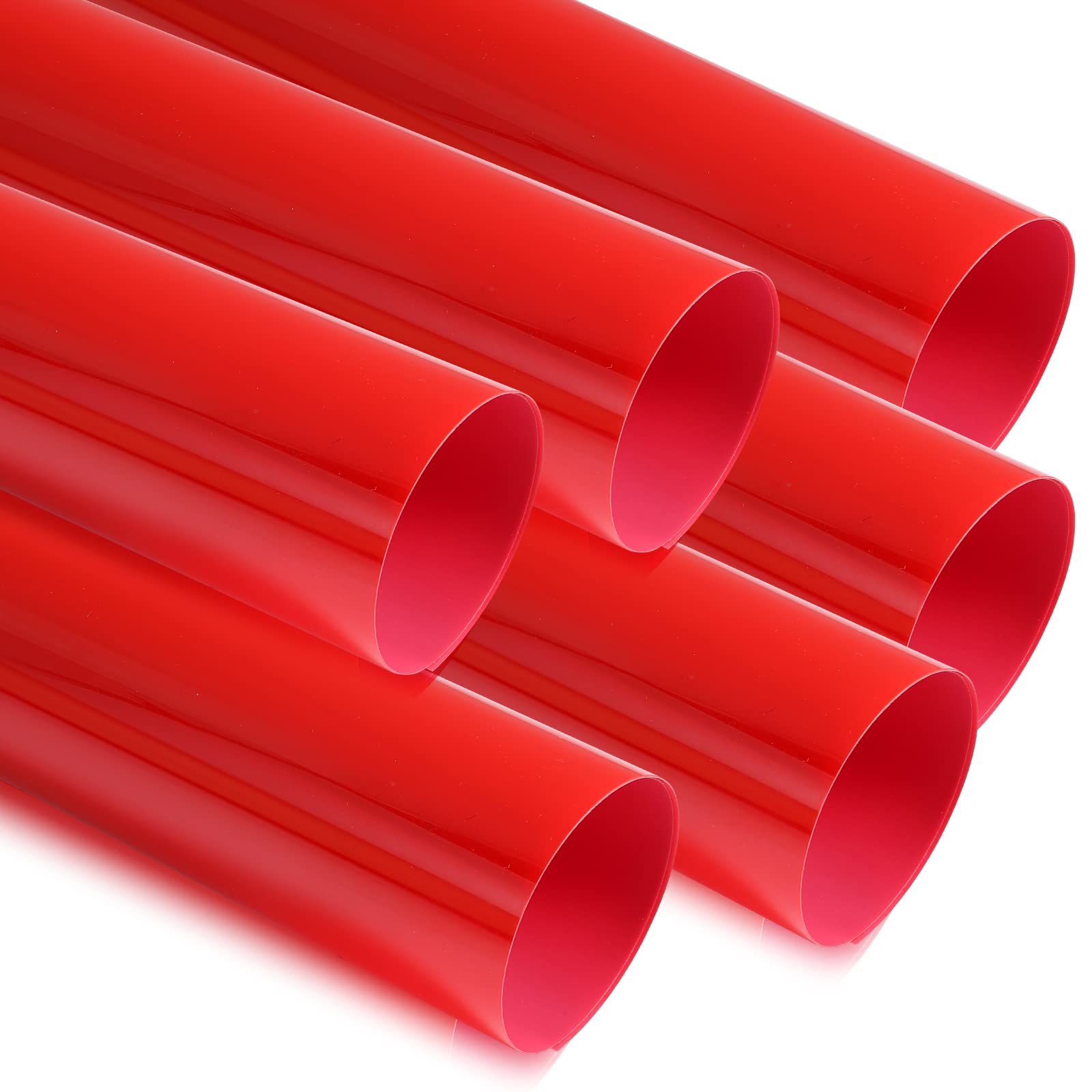6pcs 3D Puff Vinyl Sheets for Heat Press - 12x9.8 Inch Puff HTV Vinyl for T-Shirts - Easy Cut & Weed DIY Heat Transfer Vinyl - Cricut & Silhouette Compatible (Red) - Perfect for Custom Apparel, DIY Crafts & Personalized Gifts