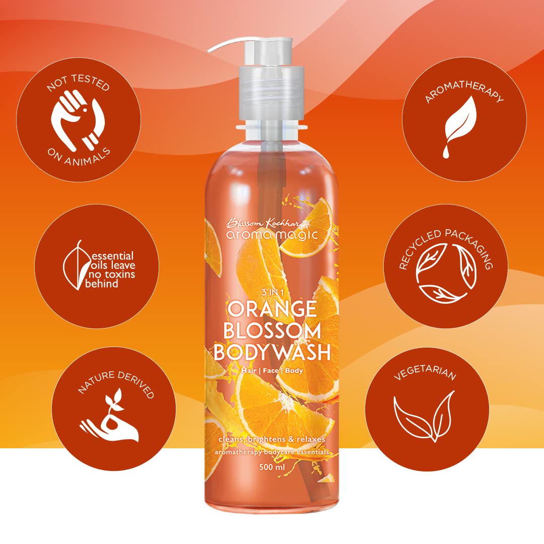 Aroma Magic Orange Blossom Body Wash 220ml - Hydrating & Refreshing Shower Gel for Soft Skin | Perfect for Daily Use & Spa Days