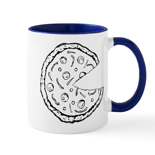 White/Navy Inside - Pizza Mug