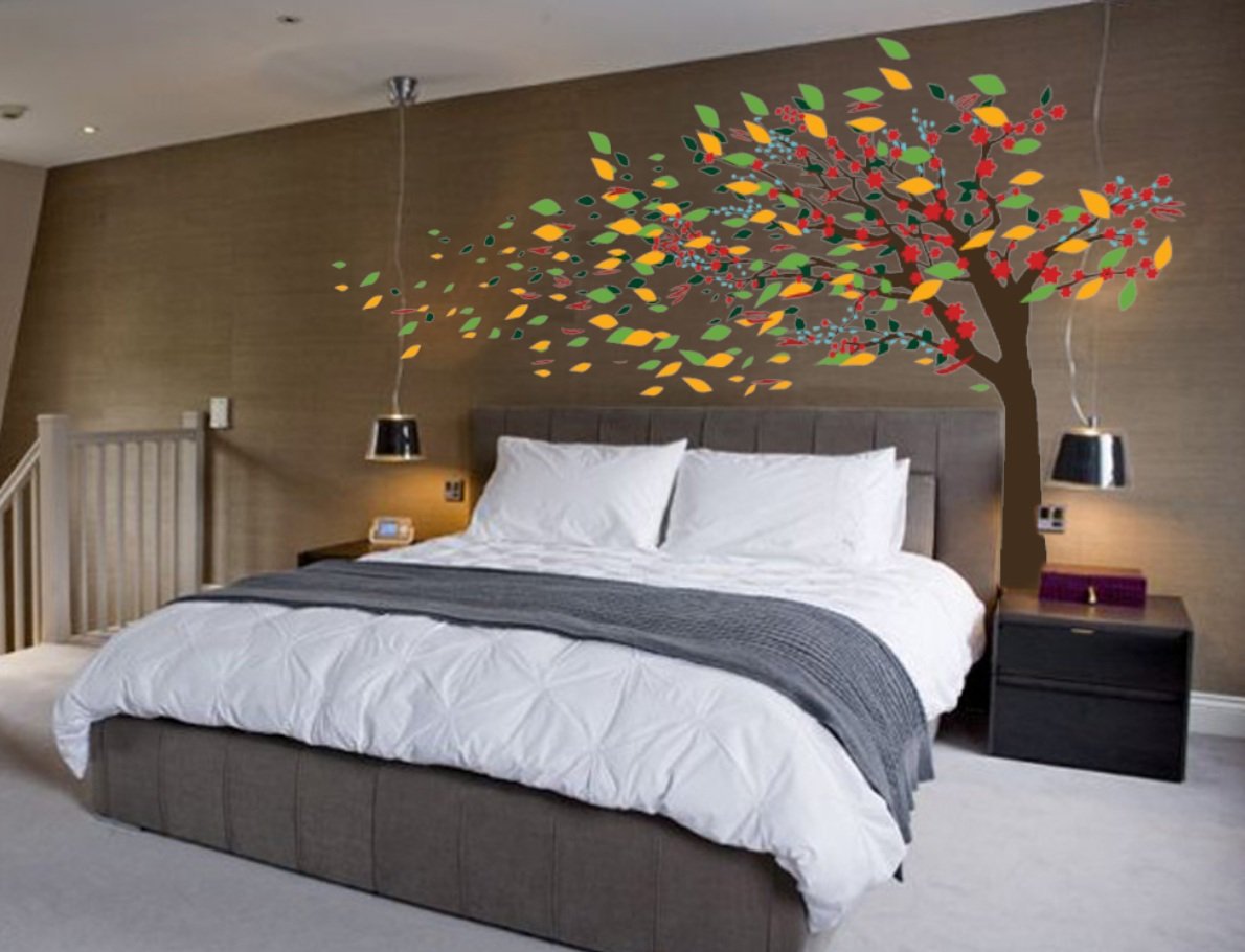 Blowing Tree Cherry Blossom Nursery Wall Decal - 84