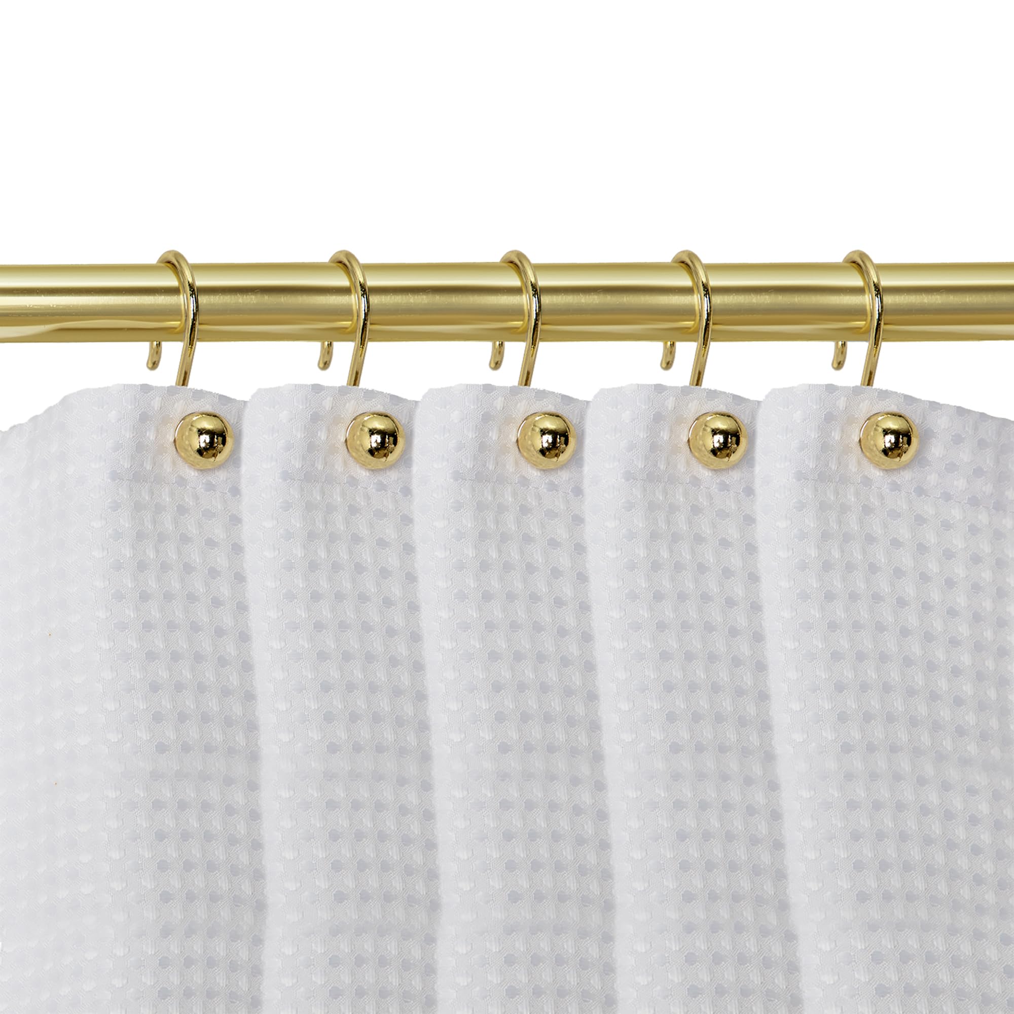 Rustproof Gold Shower Hooks - 12 Pack for Bathroom & Liner