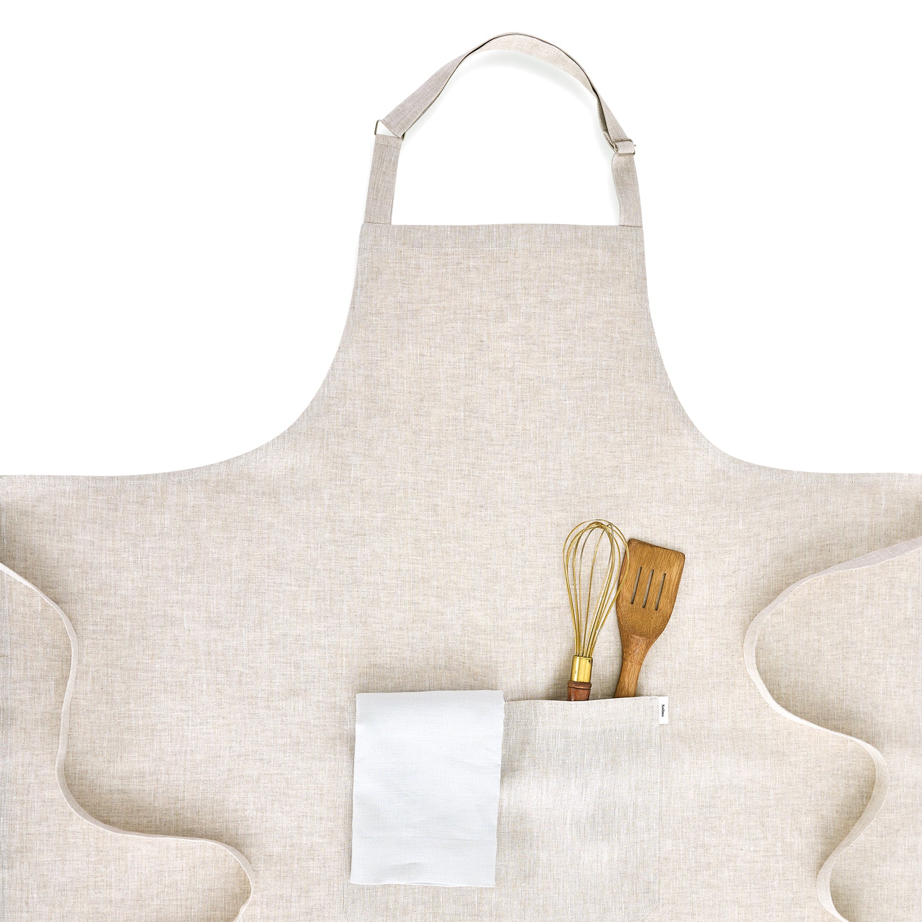 Premium Linen Full Midi Apron for Cooking, Baking & Grilling - Adjustable Waist & Pockets - Perfect for Chefs, Home Cooks & BBQ Enthusiasts