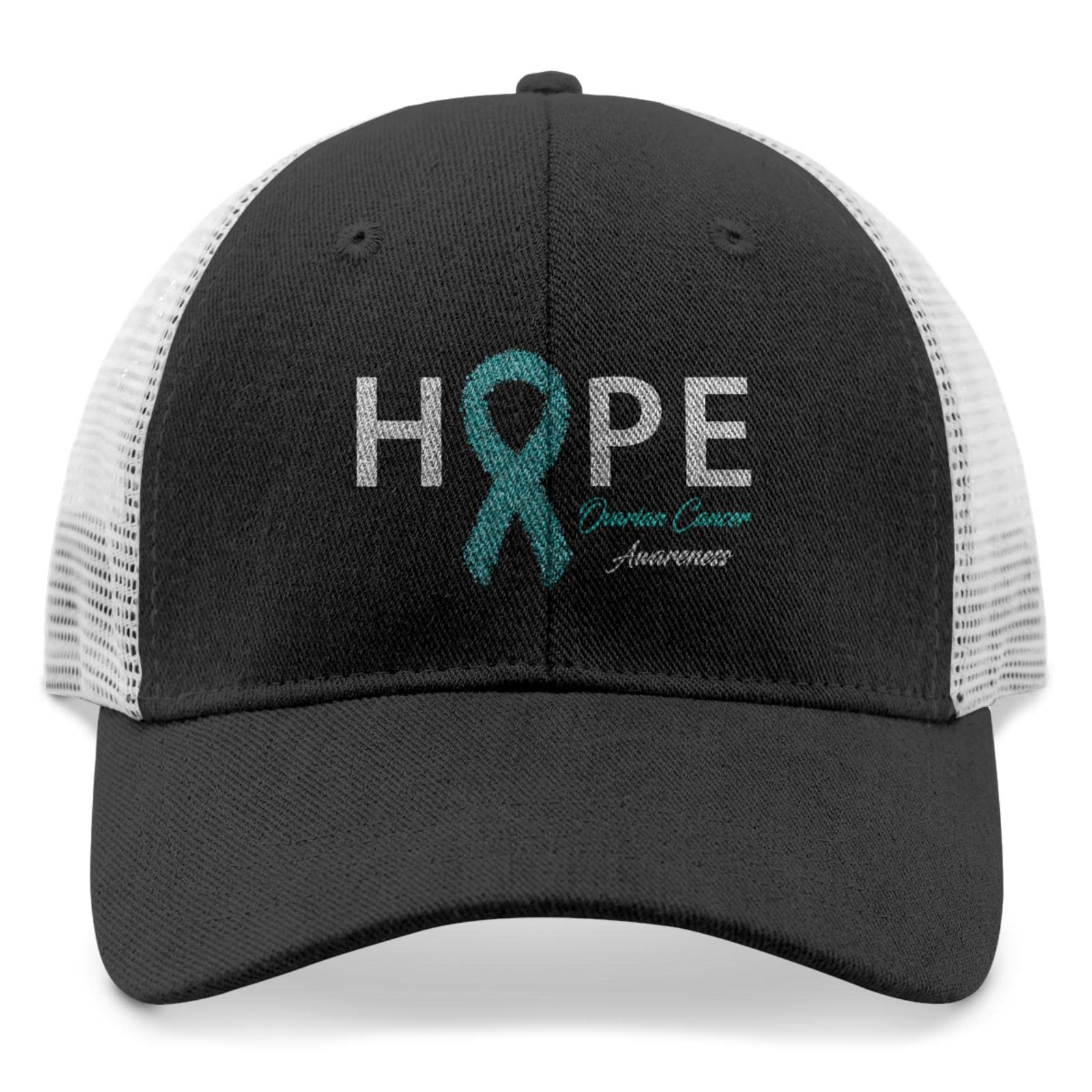 **MNSI Ovarian Cancer Awareness Baseball Cap - Adjustable Unisex Trucker Hat for Men & Women - Support Cancer Awareness with Comfortable & Funny Design - Perfect for Outdoor Activities, Fundraising Events & Daily Wear**