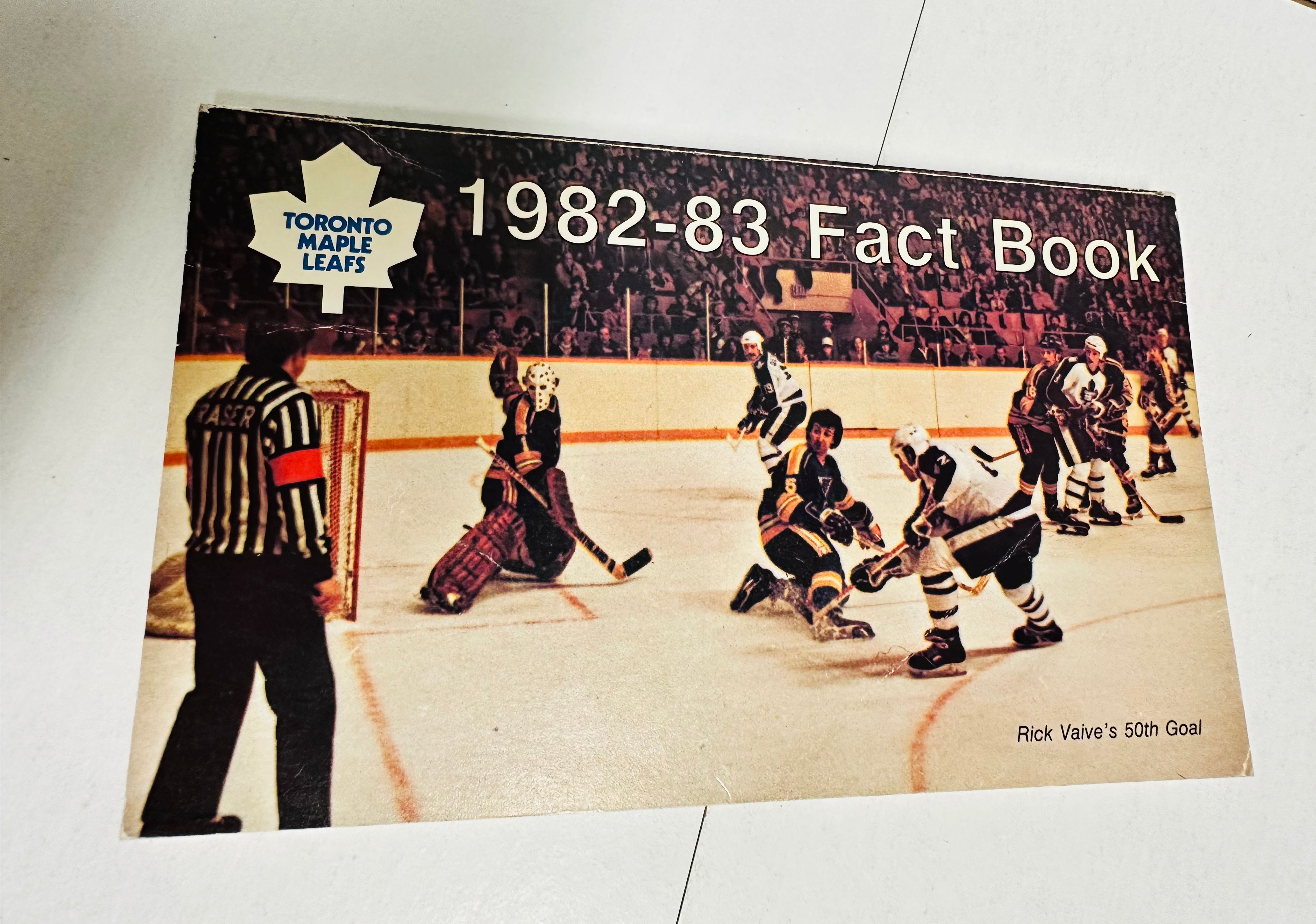 1982 Toronto Maple Leafs Vintage Hockey Media Guide - Collectible NHL Memorabilia for Fans & Sports Enthusiasts - Perfect for Display, Gifts, and Hockey History Collections