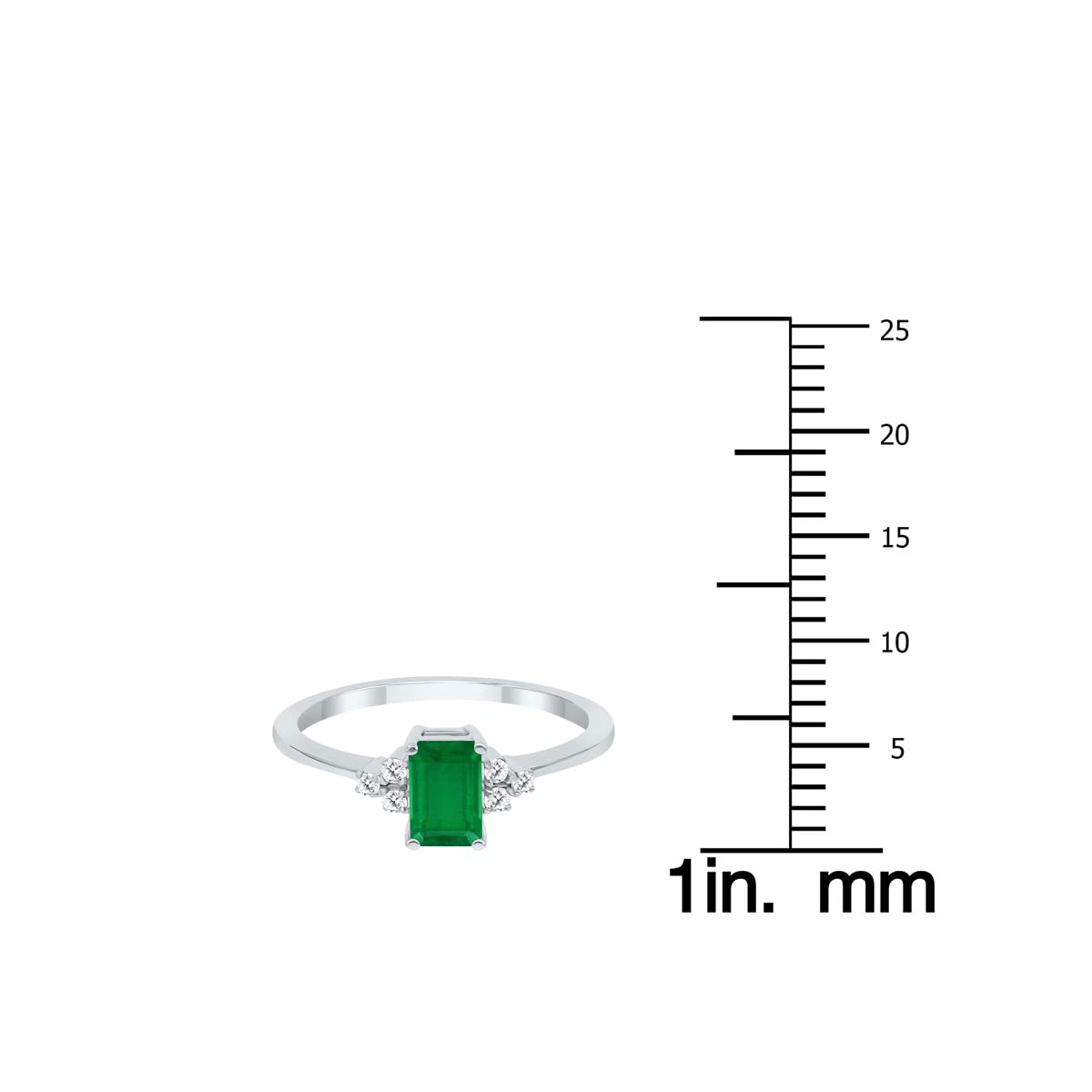 10K White Gold Gemstone & Diamond Ring - Emerald, Sapphire, Blue Topaz, Amethyst | Elegant Jewelry for Women, Perfect for Engagement, Anniversary & Special Occasions