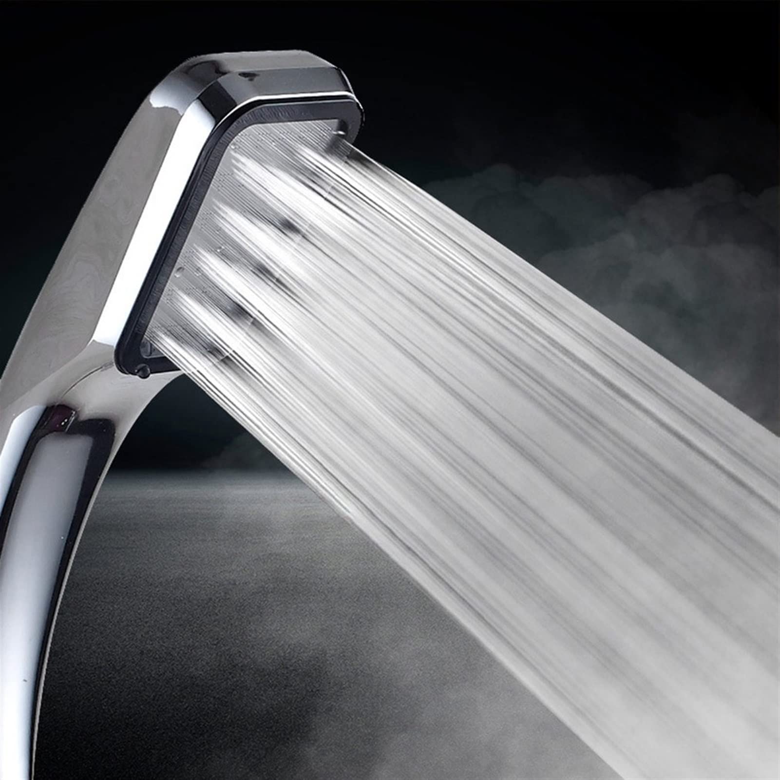 300-Hole High-Pressure Square Shower Head - Water Saving & Booster Hand Shower for Bathroom (Perfect for Low Water Pressure Homes & Spa-Like Experience)