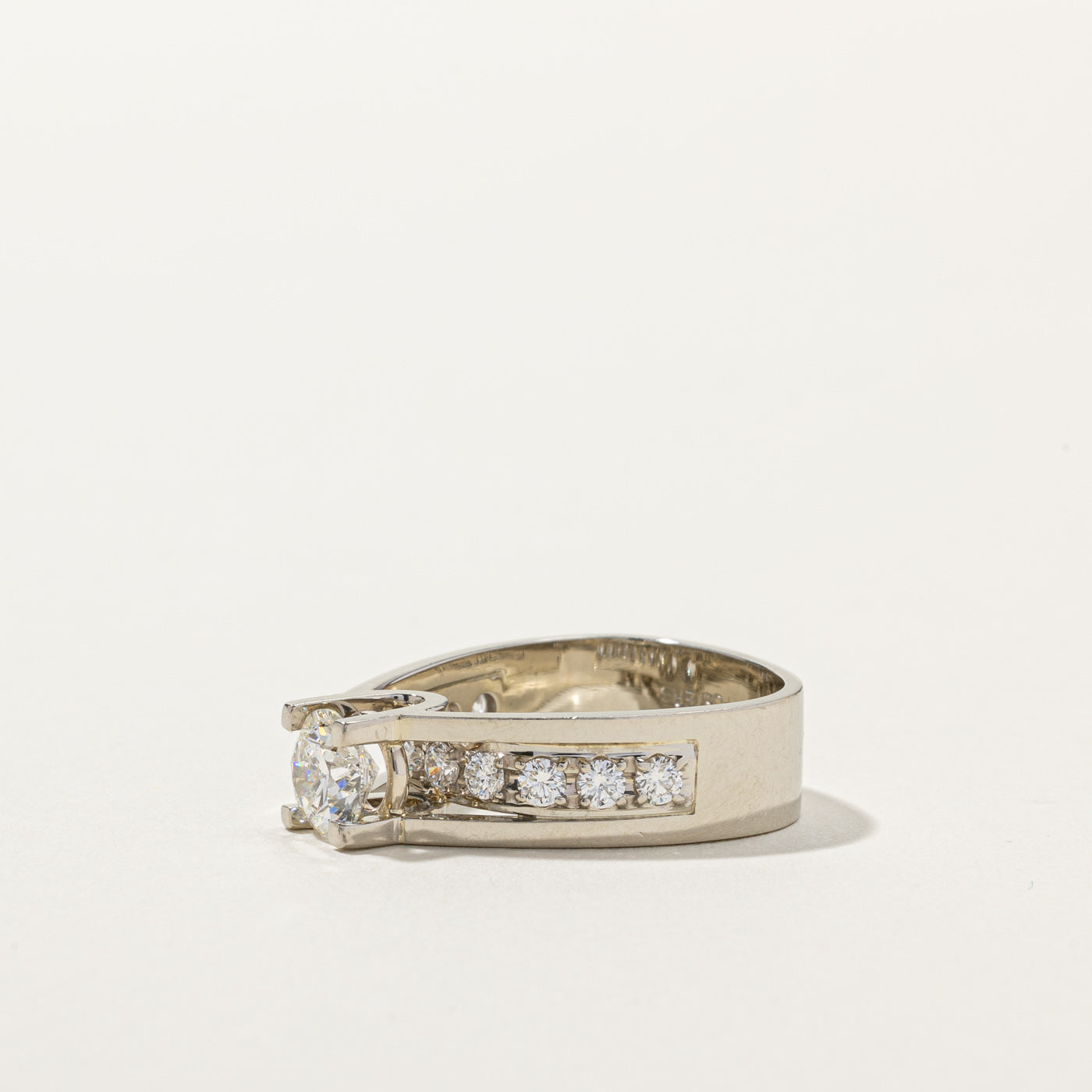 1.01ct SI1 H Diamond Engagement Ring with 0.50ctw Side Stones | Size 6.25 | Perfect for Proposals, Anniversaries & Special Occasions