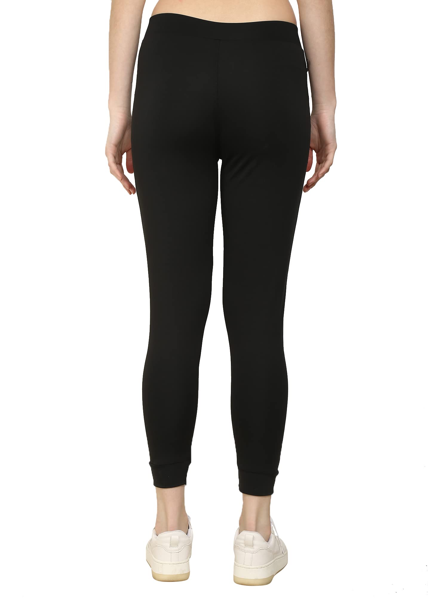 DYWER Girls' Ankle-Length Tights with 2 Curved Pockets & 1 Zip Pocket - Stretchable Leggings with Normal Waist for School, Sports & Everyday Wear