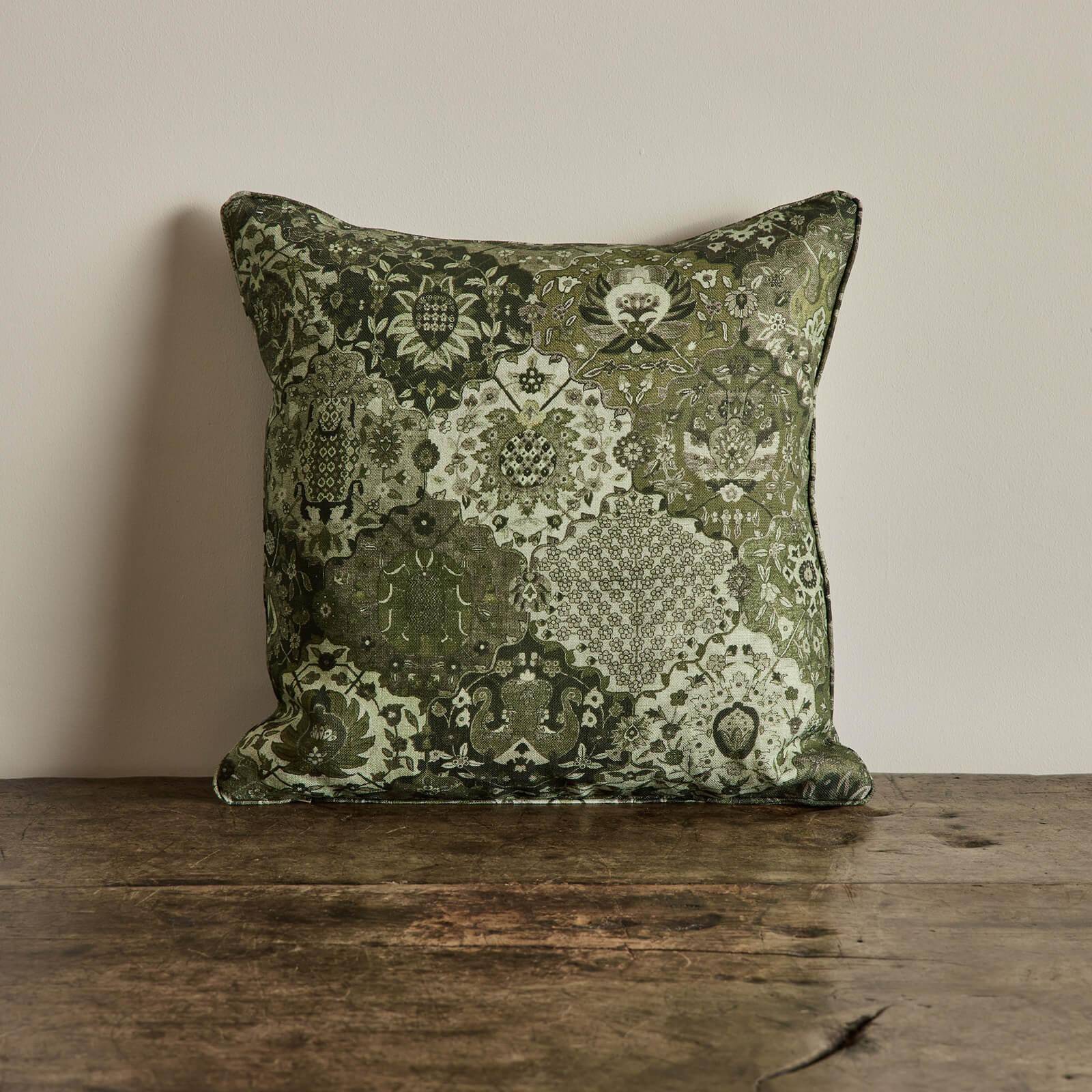 CASPAR Linen Cushion Cover - Soft & Breathable Decorative Pillow Case for Sofa, Bed, Chair - Juniper Green Home Decor Accent for Living Room, Bedroom, Nursery