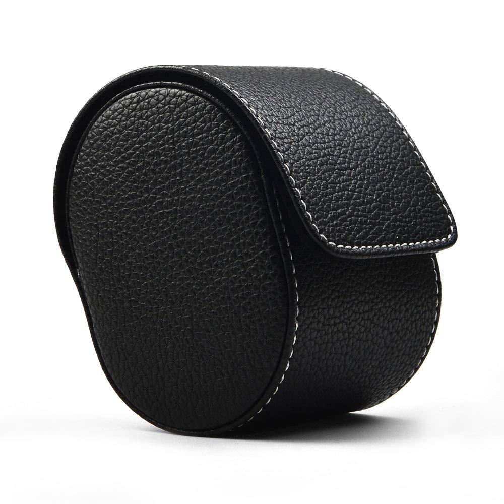 Luxury Leather Watch Storage Box - Single Travel Watch Case for Men & Women - Jewelry Gift Box for Christmas, Anniversary, Birthday (Black) | Perfect for Travel, Home Storage & Gifting