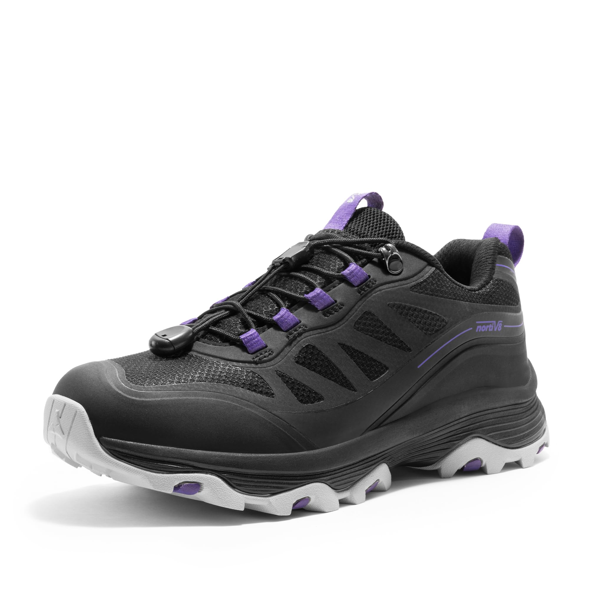 NORTIV 8 Women's Waterproof Hiking Shoes - Quick Lace Trail Running Sneakers for Outdoor Walking, Trekking, Camping & Tennis - Lightweight Non-Slip Canyon Hikers for Women (Perfect for Hiking, Travel & Daily Wear)