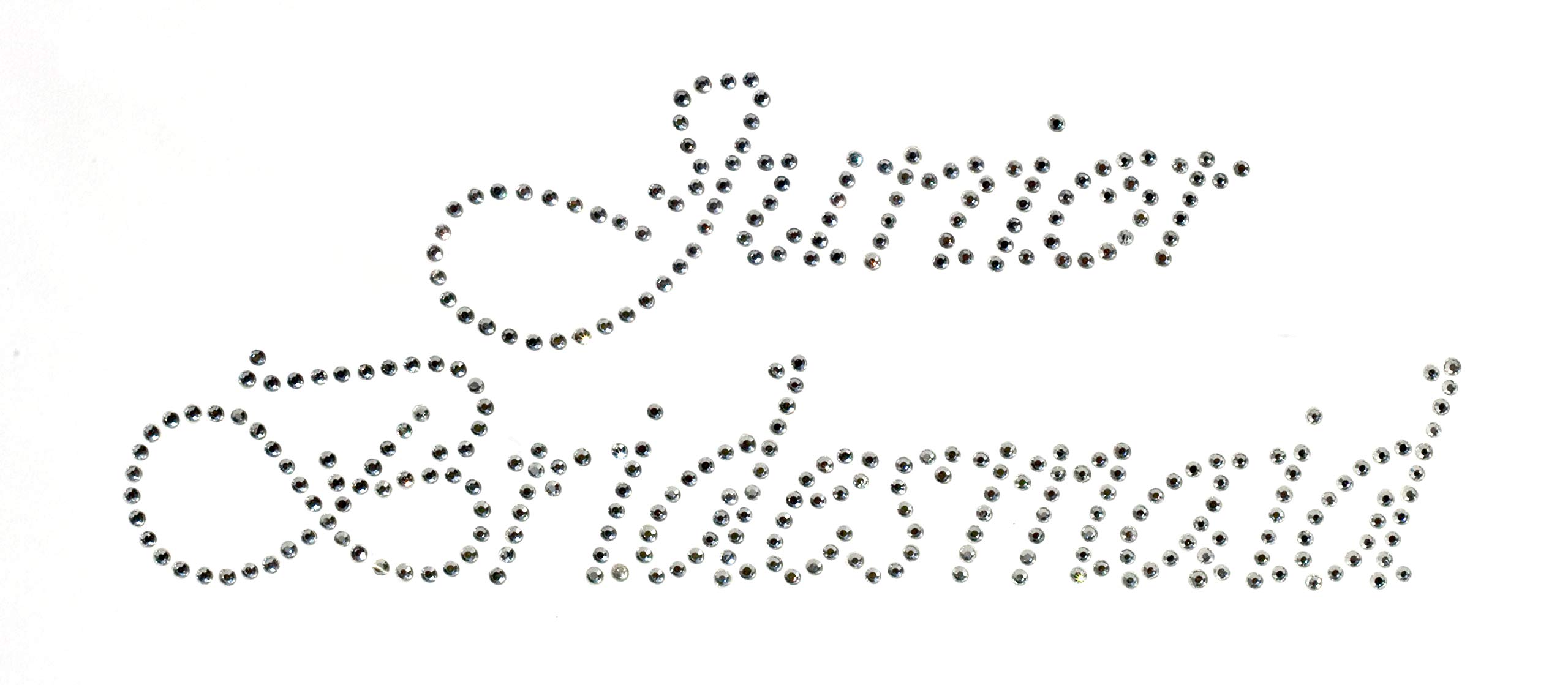 Junior Bridesmaid Clear Rhinestone Iron-On Hotfix Transfer Bling DIY for Wedding Dresses, Prom Gowns & Costume Design - Perfect for DIY Crafting, Dress Embellishment & Special Occasion Outfits