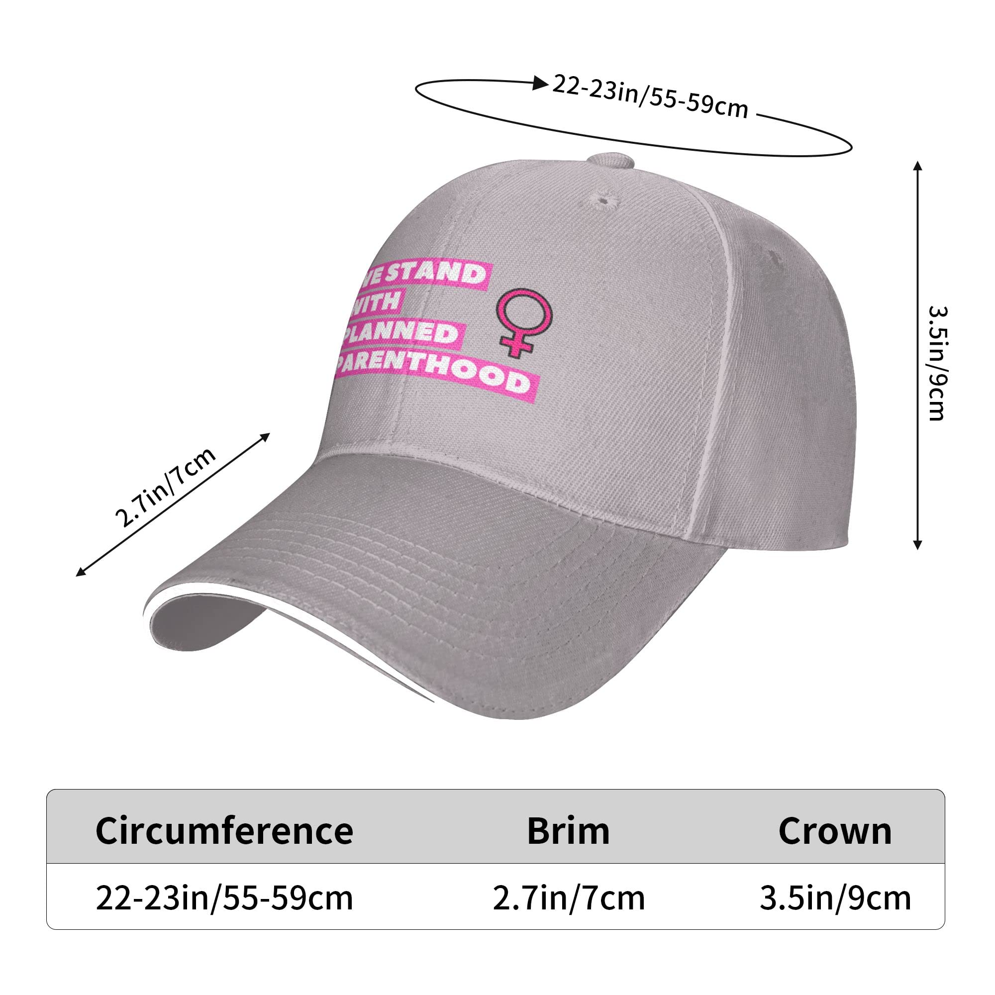 I Stand With Planned Parenthood Unisex Baseball Cap - Pro-Choice Trucker Hat in Gray | Rally, Protest & Everyday Wear Accessory