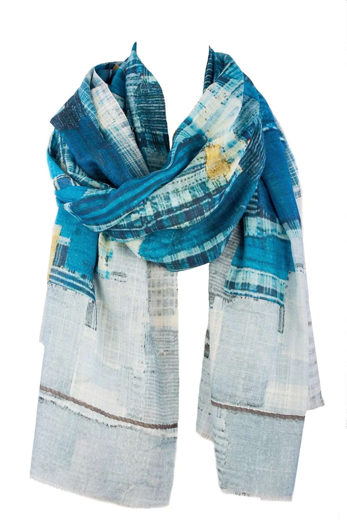 Stylish Plaid Abstract Scarf for Women - Soft Winter Fashion Accessory - Perfect for Office, Travel and Casual Outfits