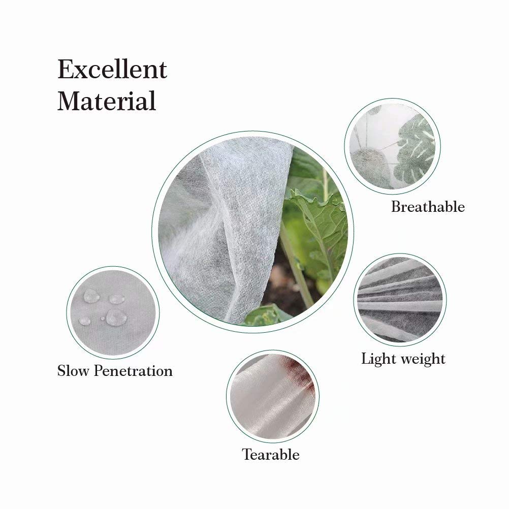 AGFabric 14'x100' 0.9oz Floating Row Cover - Plant Frost Protection Blanket for Vegetables, Freeze & Sun Protection Garden Fabric (White) | Ideal for Winter Protection, Seedling Growth & Greenhouse Use